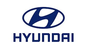 Hyundai logo with the word 'HYUNDAI' beneath it on a white background.