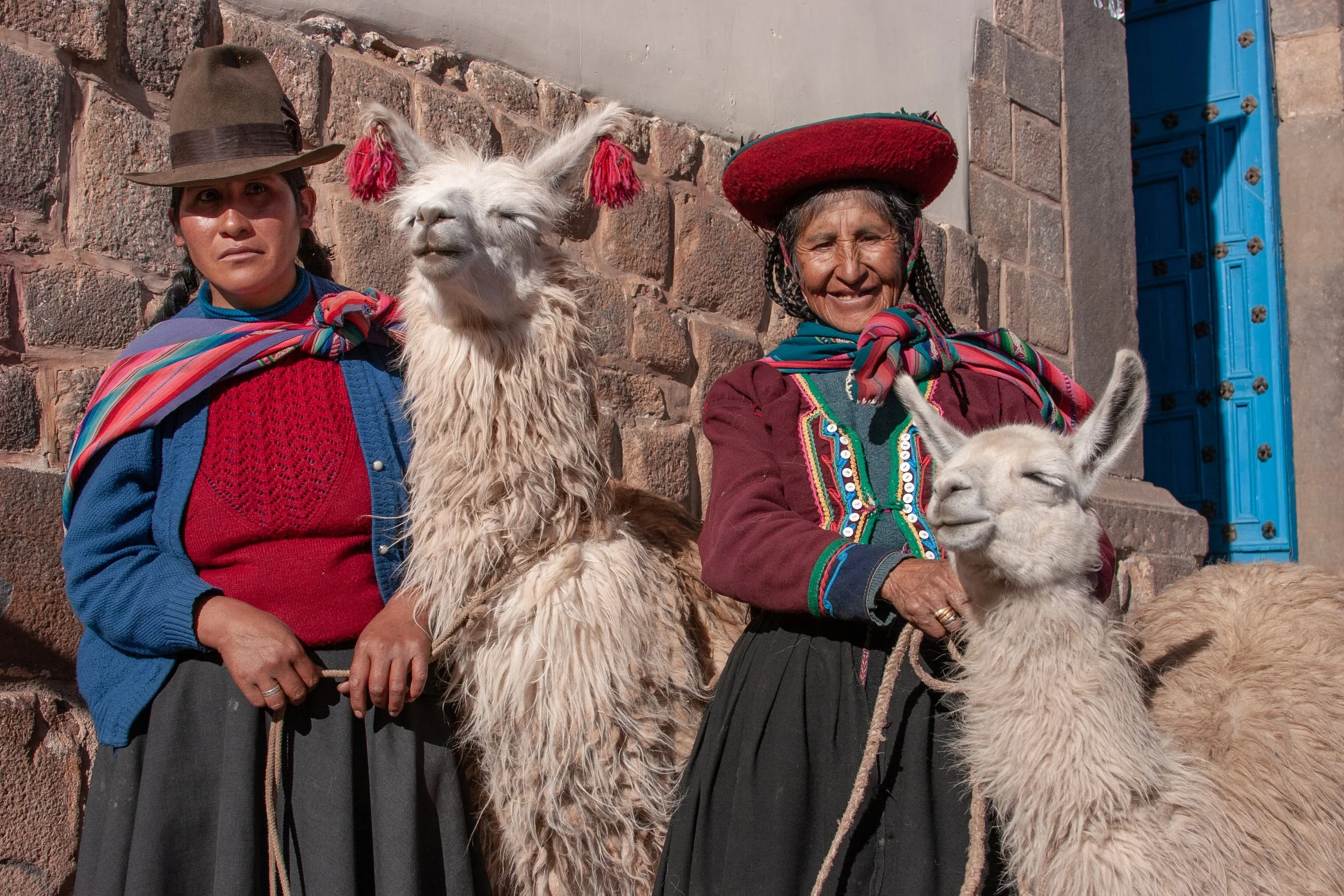 With a llama - Cusco, Peru