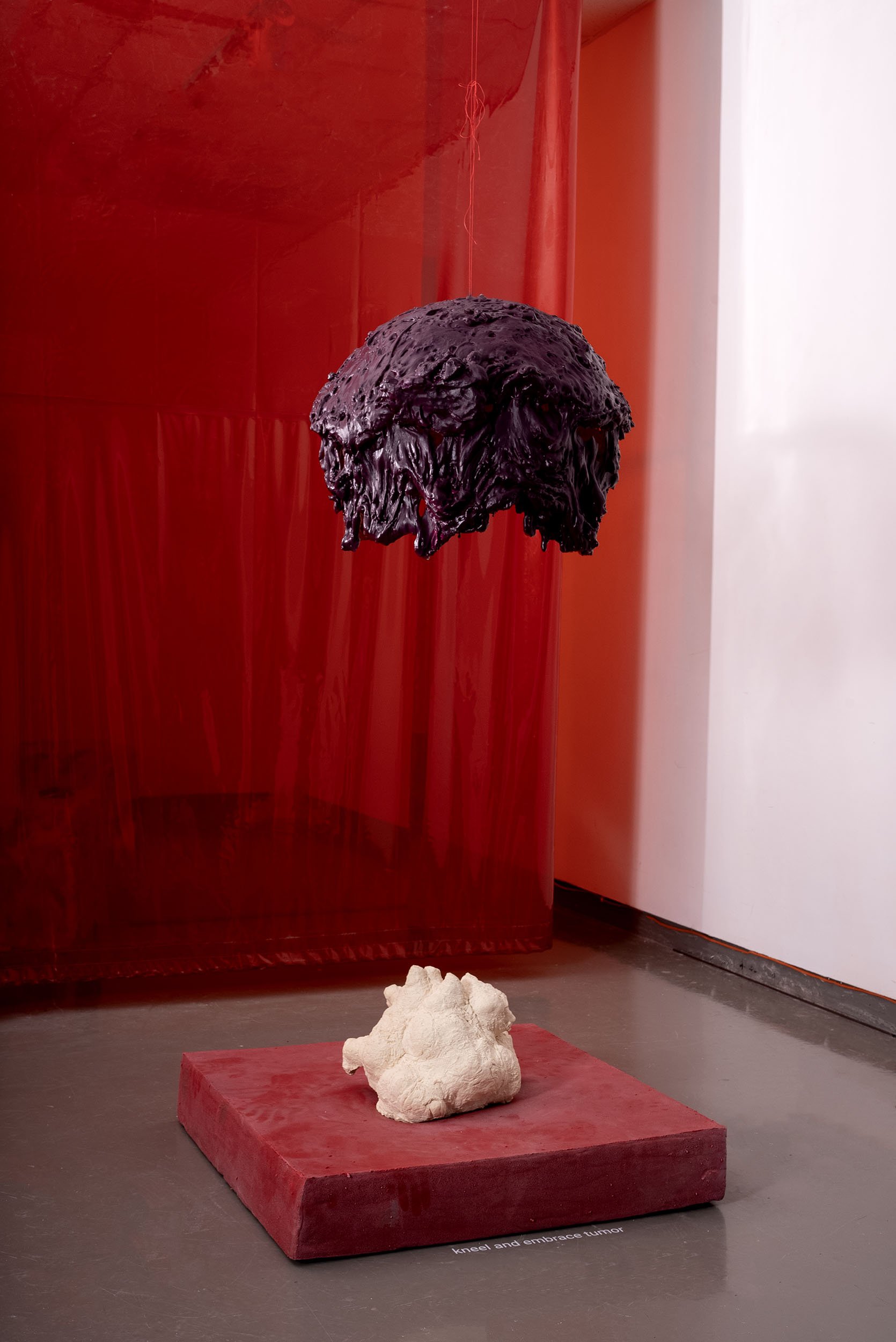Tumor's origin story
Interactive ceramic and sound sculpture
clay, foam, latex, silicone, sound composition, Welsh sheep.
24” x 24” x 3’