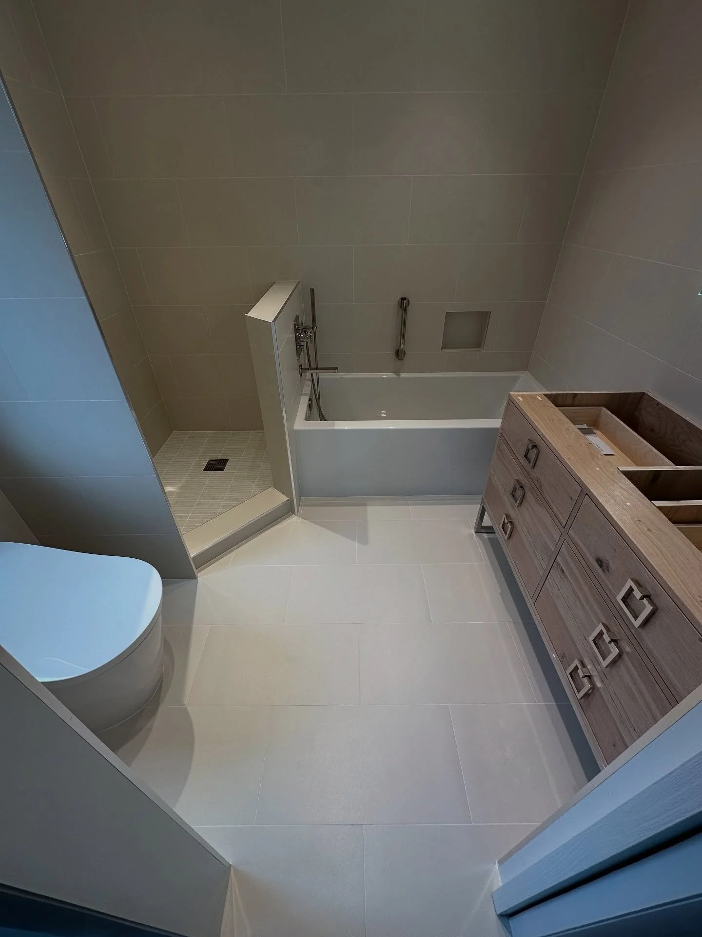 Elegance at its finest. Shower enclosure coming soon!