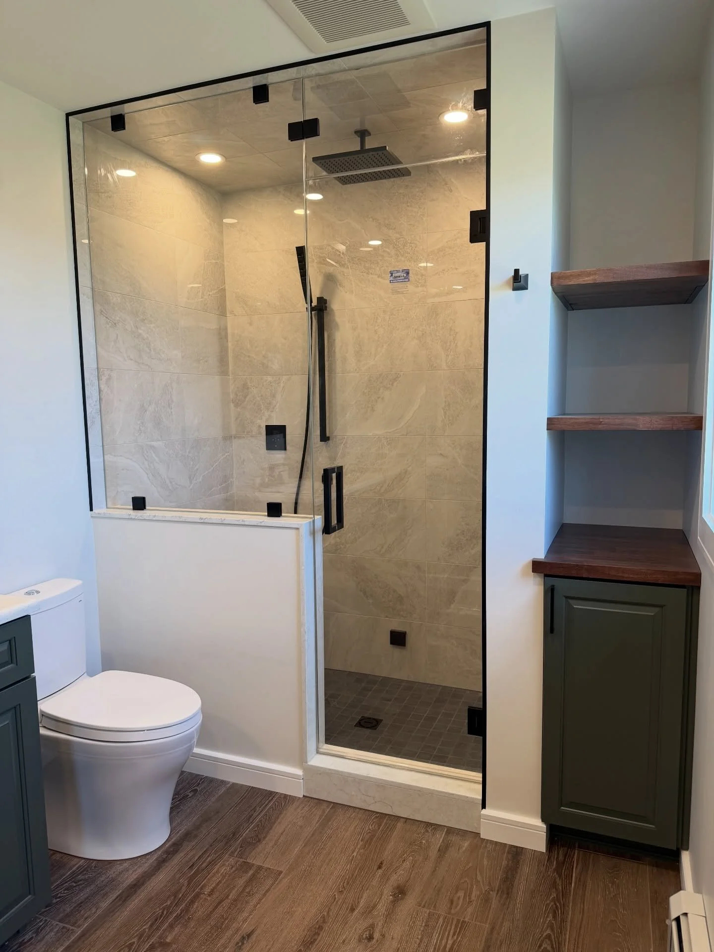 This could be yours 😍 steam shower, heated floors, and plenty of storage!