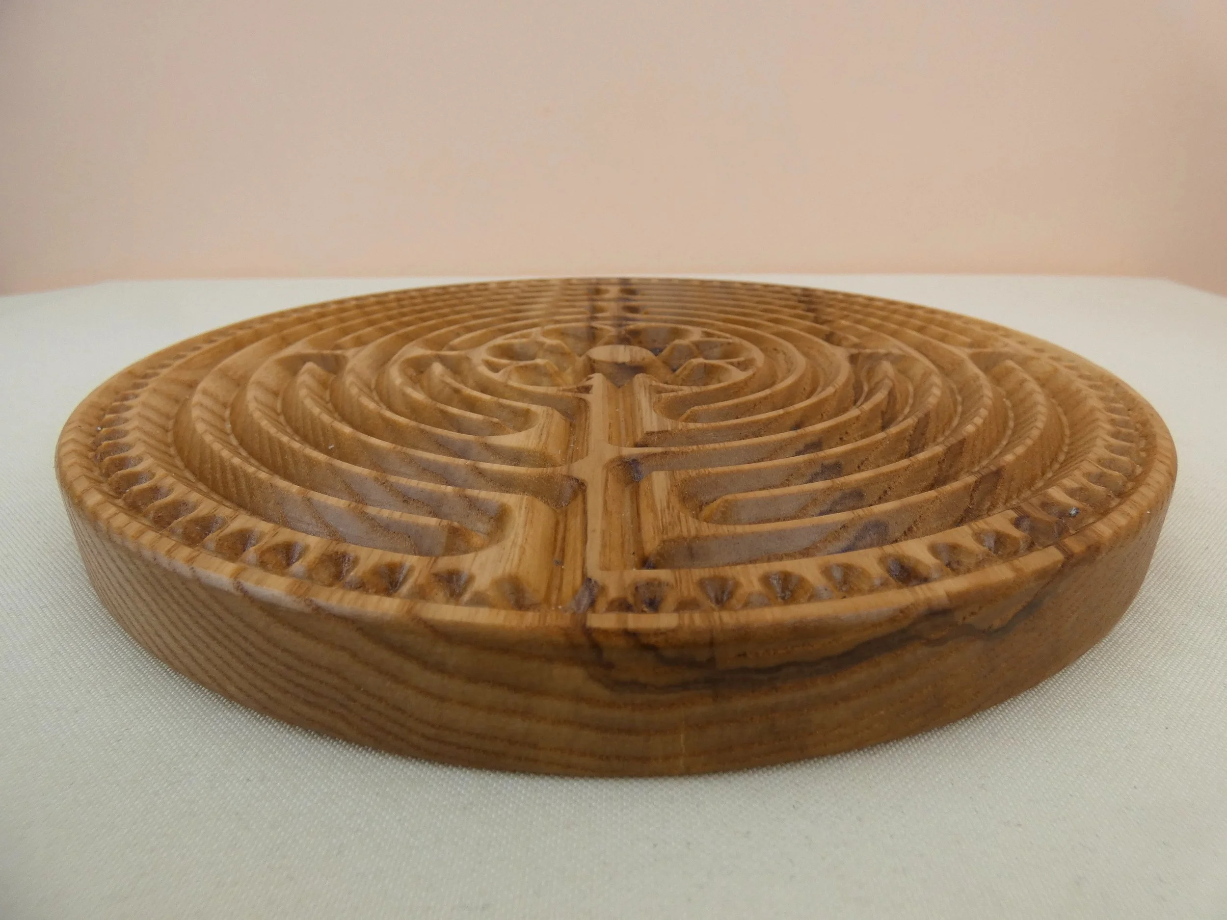 Chartres Large Round Ash Wooden Mediation Finger Labyrinth — The Grain ...