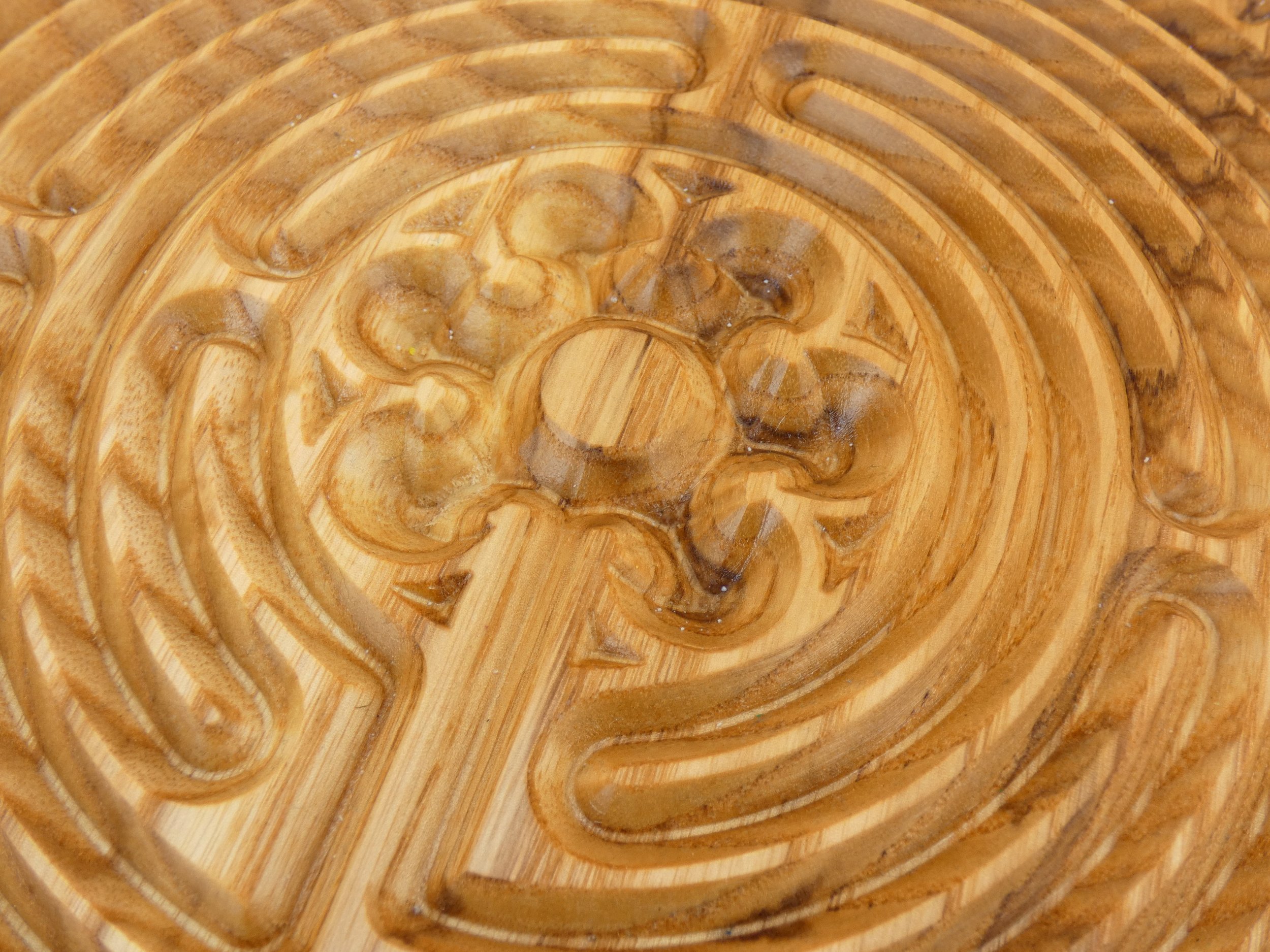Chartres Large Round Ash Wooden Mediation Finger Labyrinth — The Grain ...