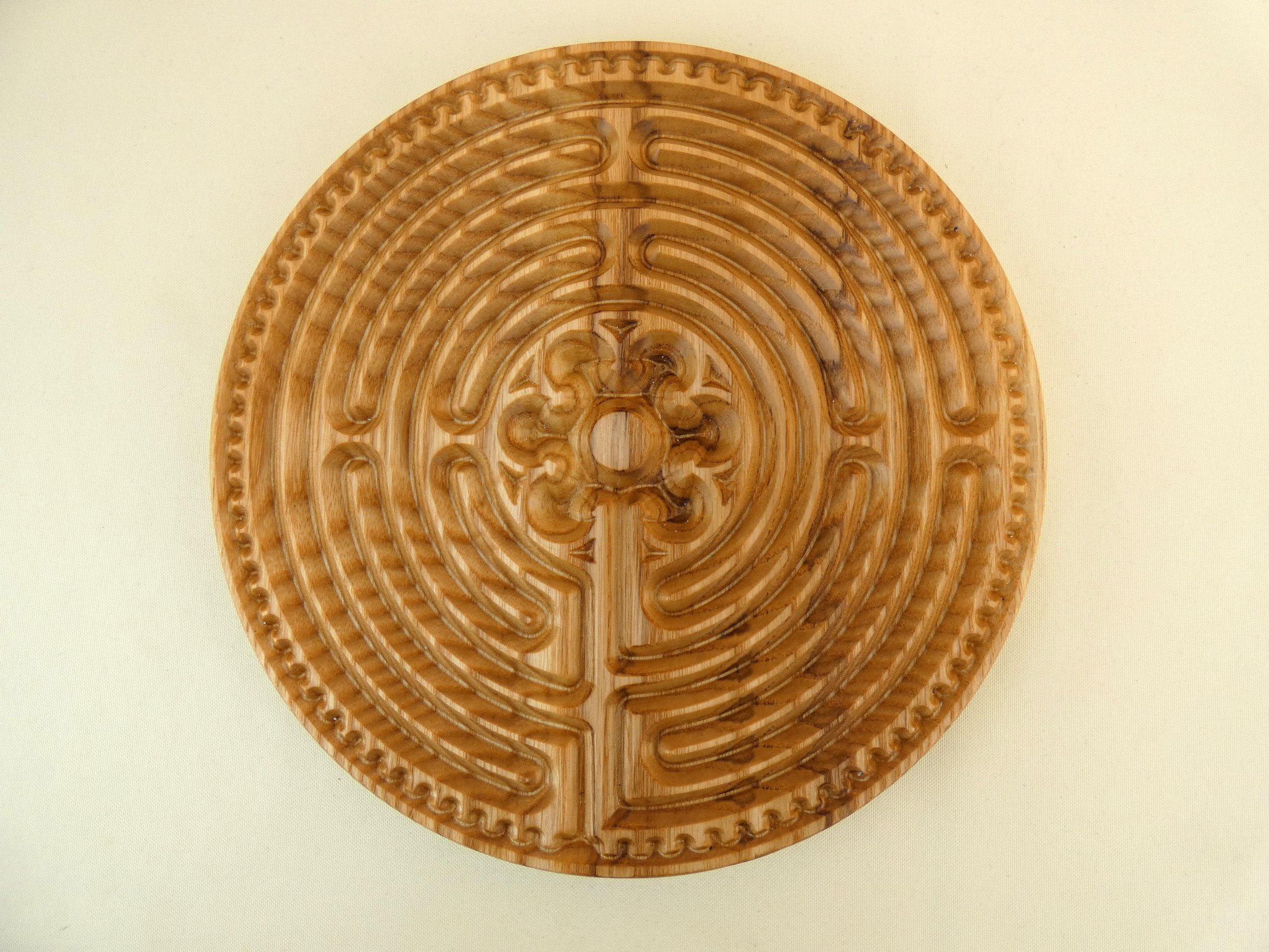 Chartres Large Round Ash Wooden Mediation Finger Labyrinth — The Grain ...