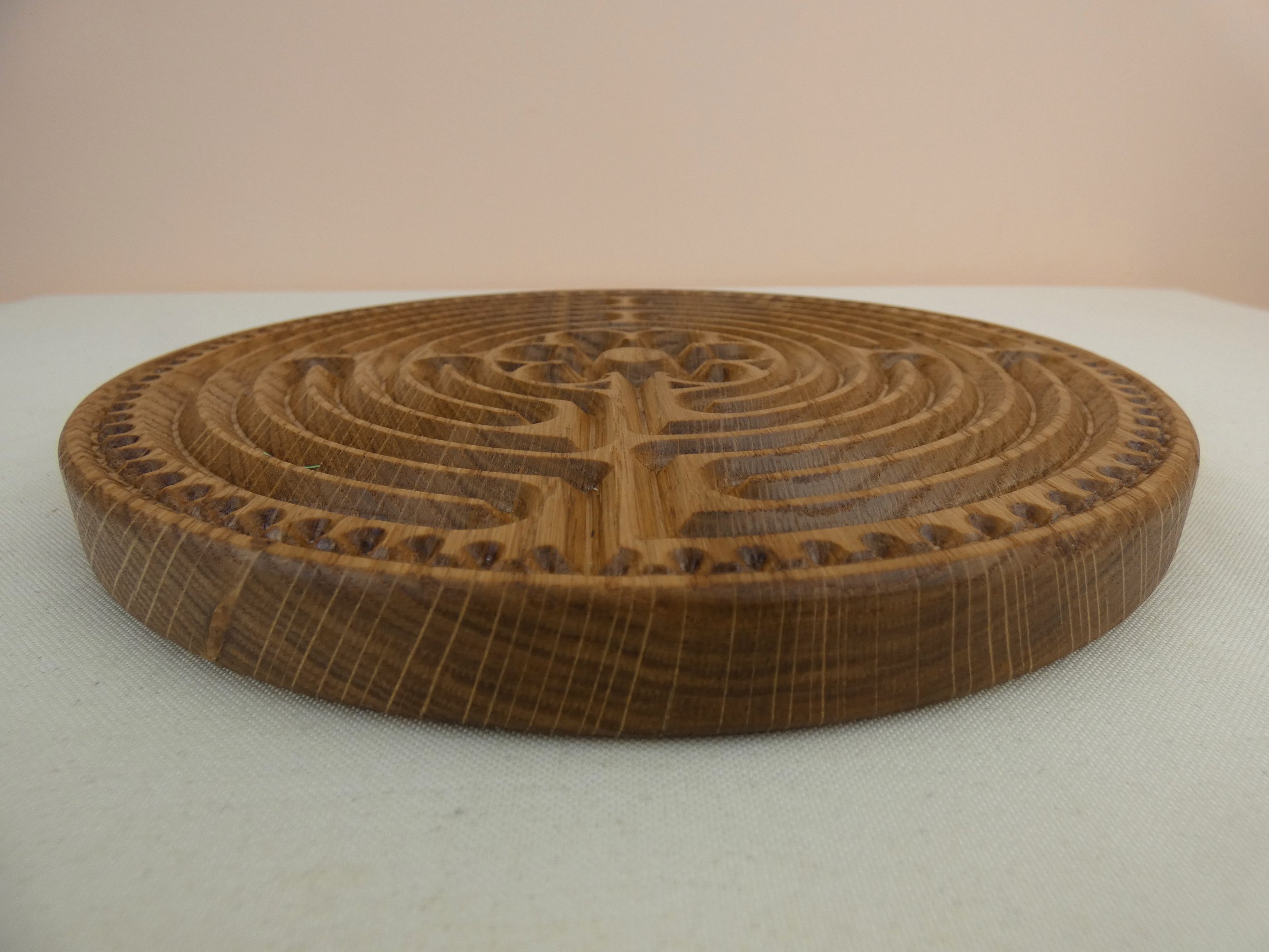 Chartres Round Oak large Wooden Mediation Finger Labyrinth — The Grain ...