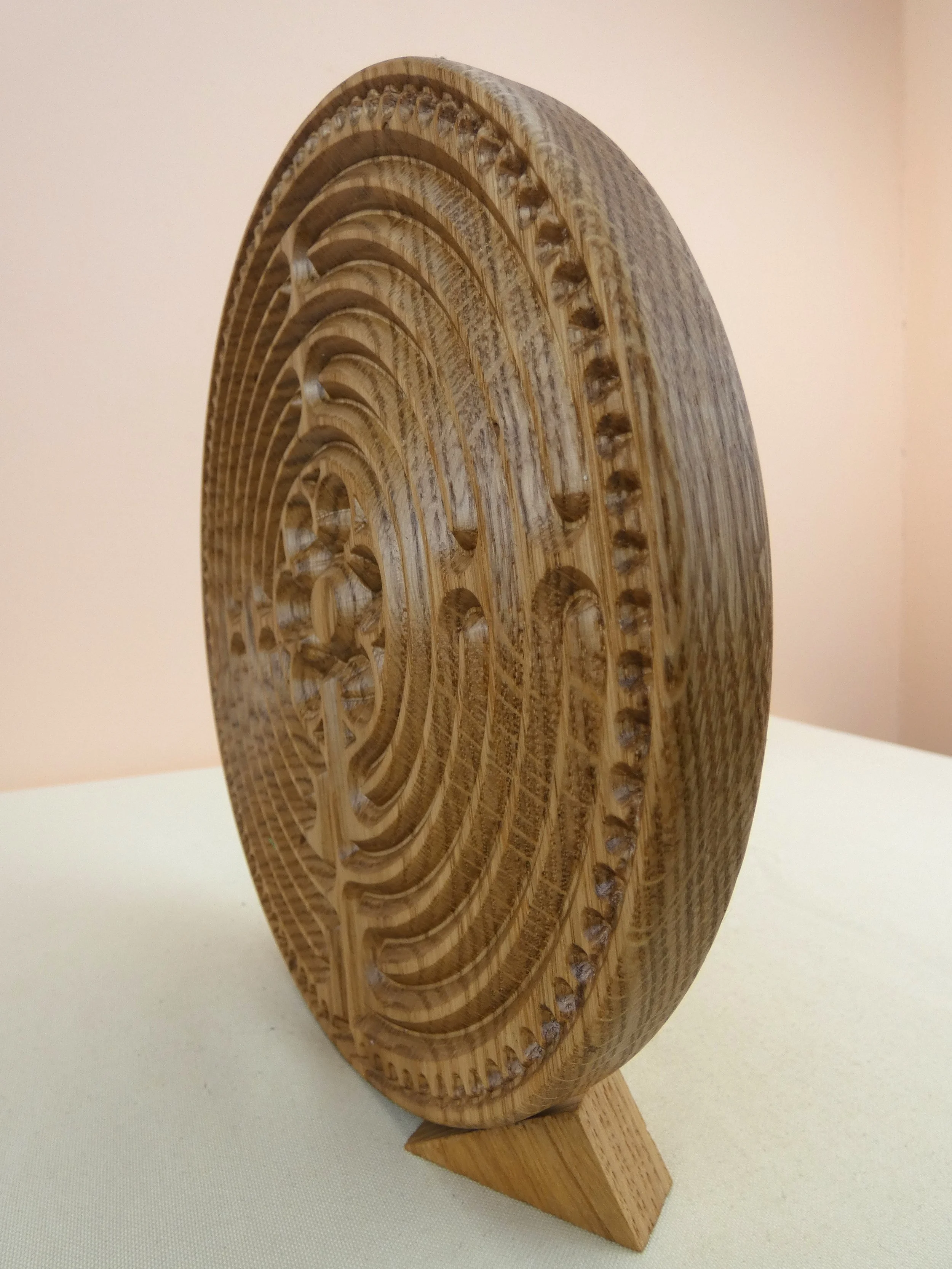 Chartres Round Oak large Wooden Mediation Finger Labyrinth — The Grain ...