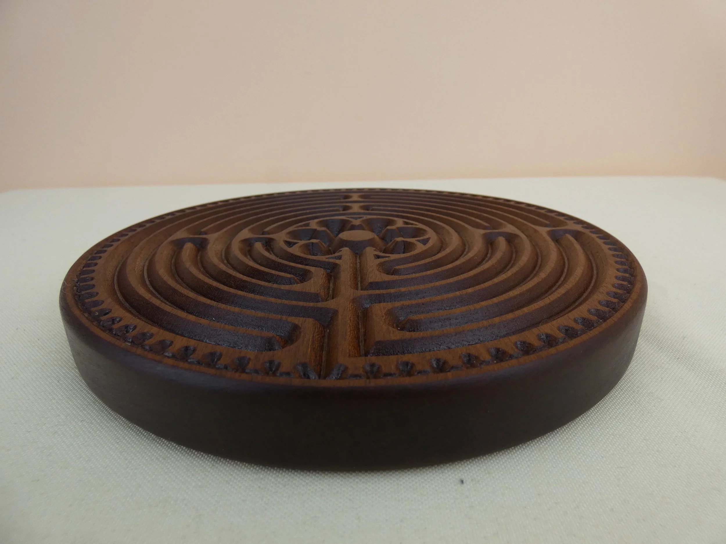 Chartres Round Sapele Wooden Mediation Finger Labyrinth — The Grain ...