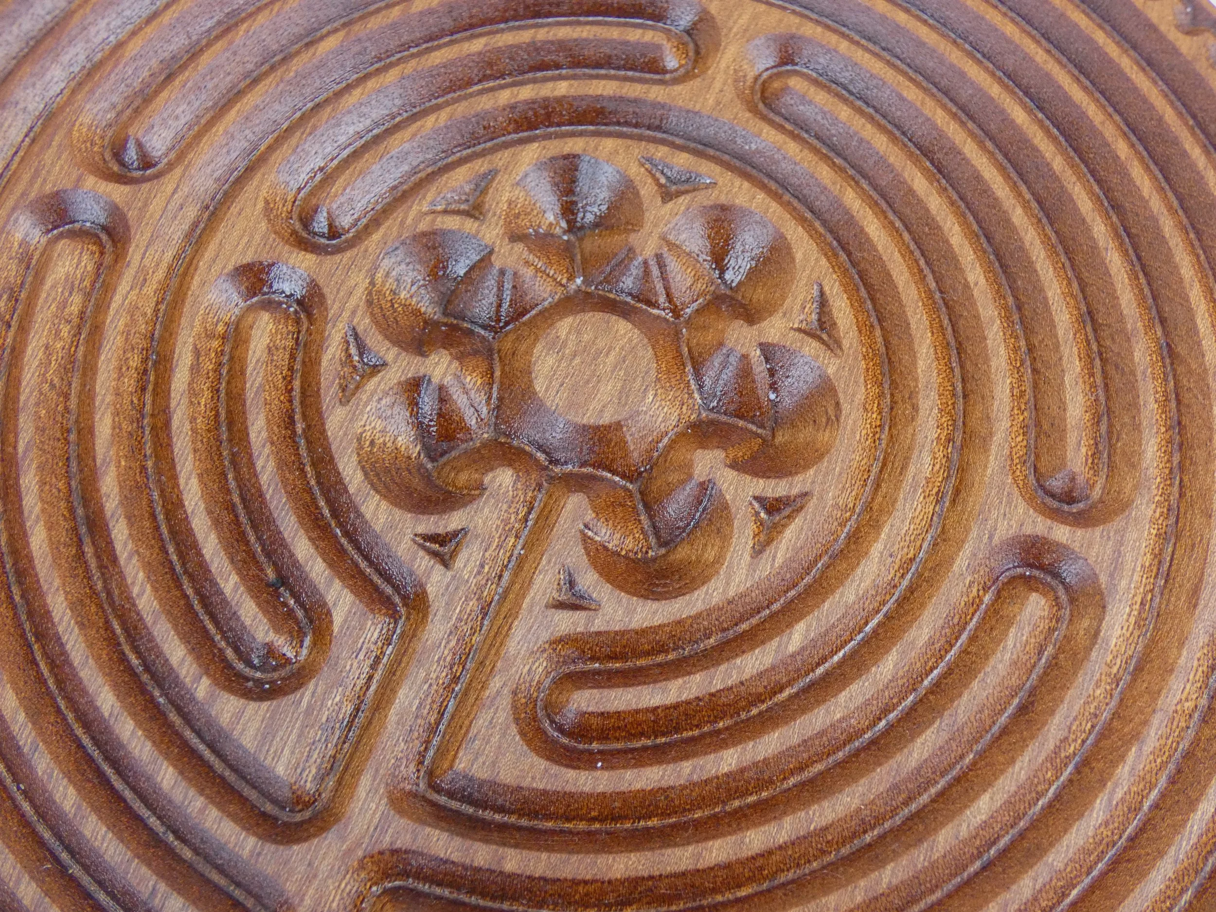 Chartres Round Sapele Wooden Mediation Finger Labyrinth — The Grain ...