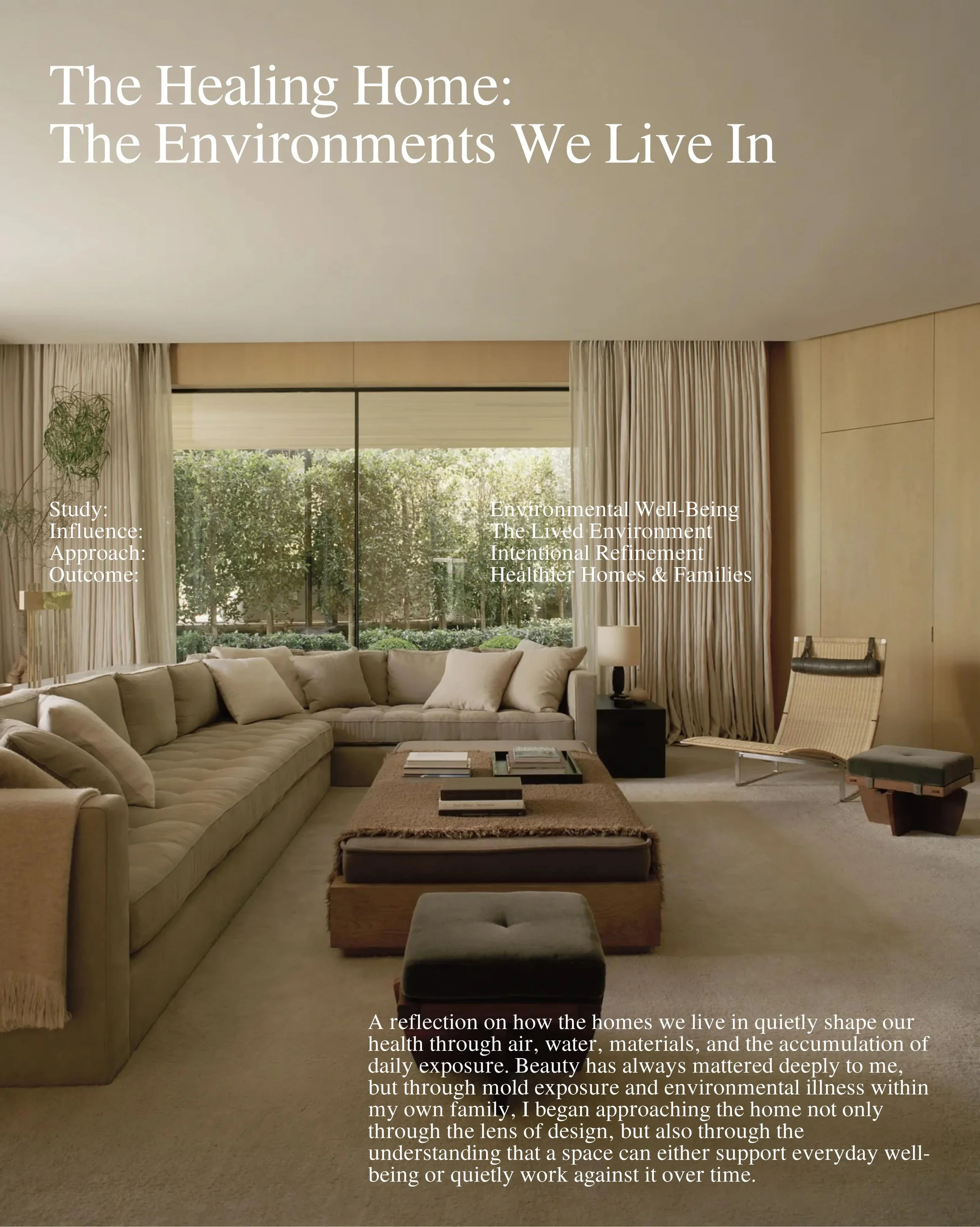 A reflection on how the homes we live in quietly shape our health through air, water, materials, and the accumulation of daily exposure. Beauty has always mattered deeply to me. Through mold exposure and environmental illness within my own family, I 
