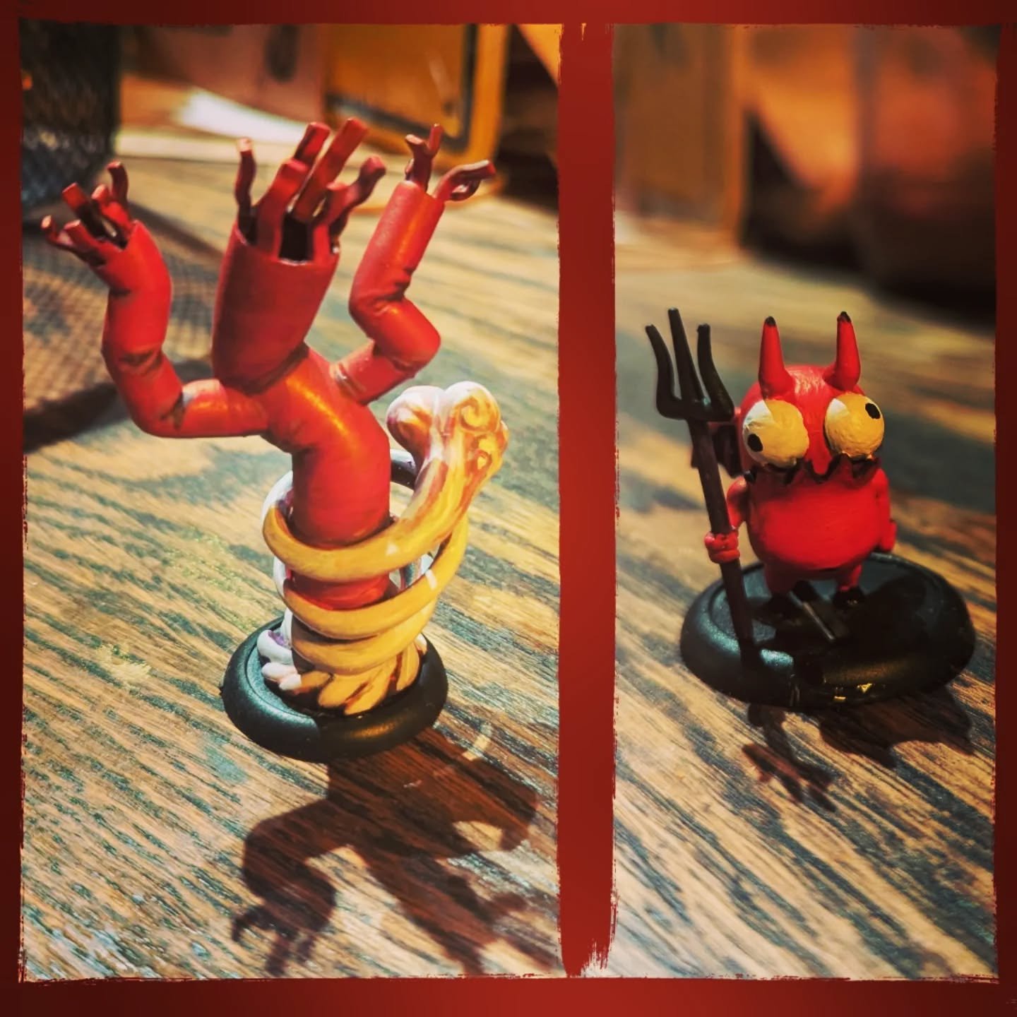 Did some doodling at the shop today and painted some minis from @thenailonrealm and @foundfamilyadventurecrafts