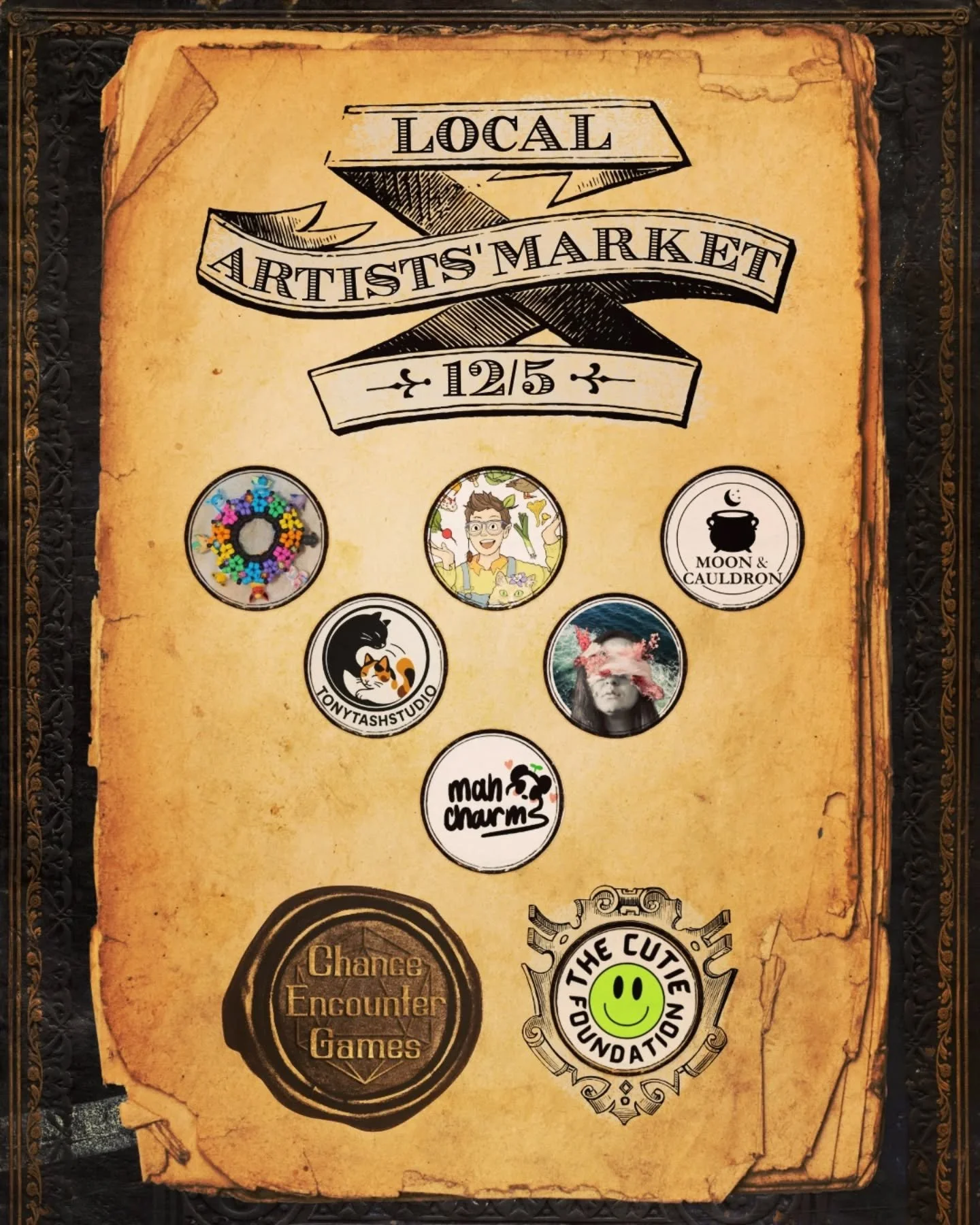 Come to the shop tonight from 6-10 to meet local artists and pay them directly for their work! Thanks to the @cutiefoundation for organizing!