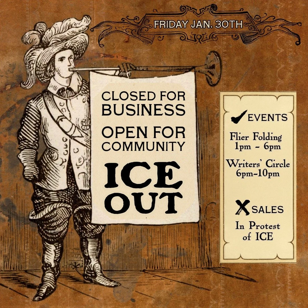 Chance Encounter Games' doors will be open to the community on 1/30, but in support of the general strike, we will not be selling anything. Instead, join us in folding Whistle Zines for free distribution from 1-6. From 6-10 join us for our community 