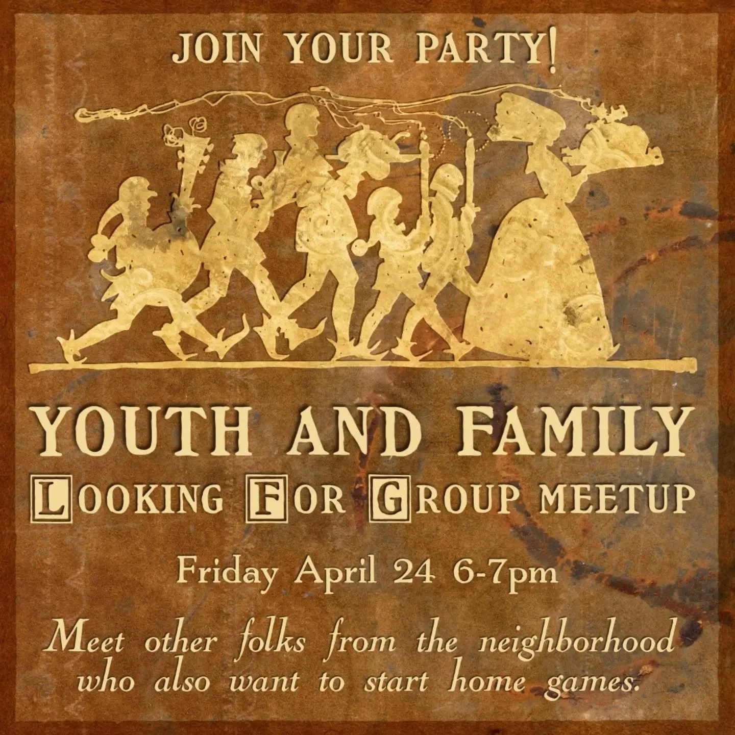 Come to our Youth And Family Looking For Game Meetup tomorrow Friday April 24th from 6-7 pm to find other Seattle families looking for home games in the neighborhood.