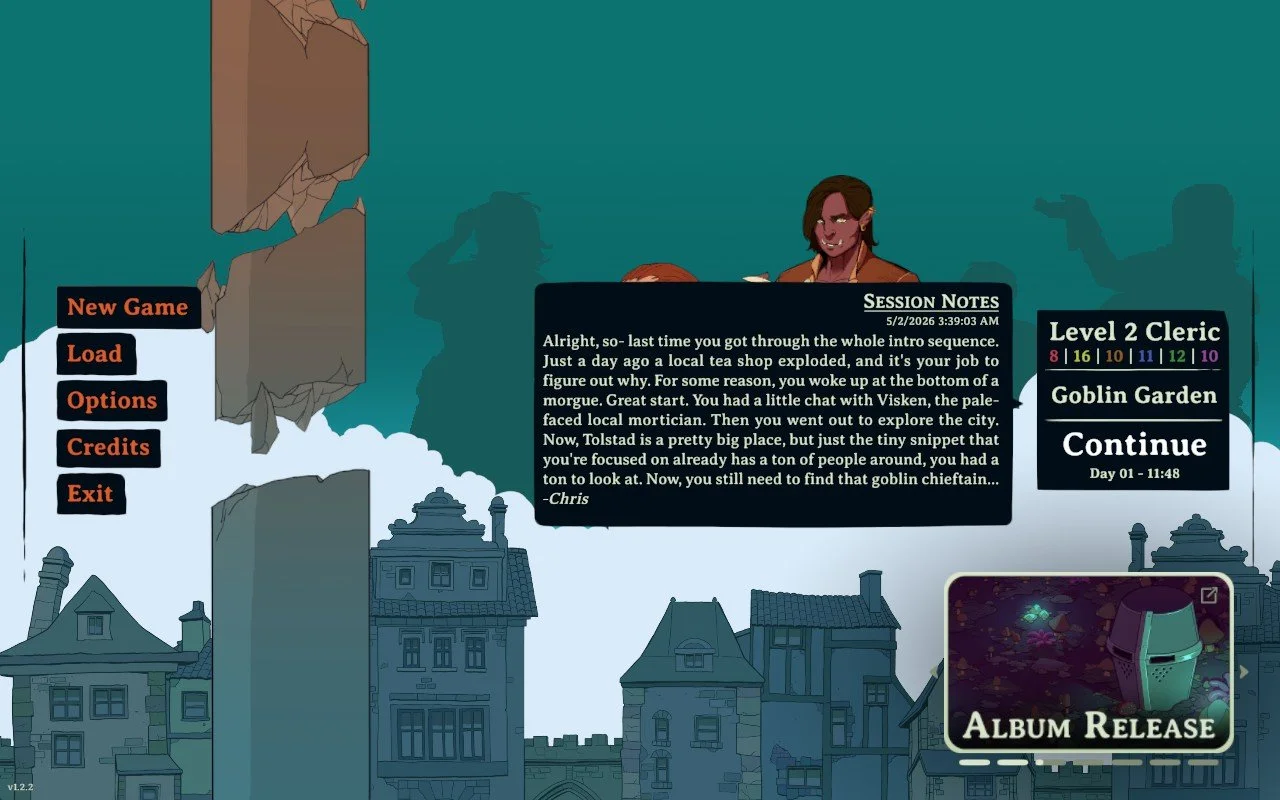 Title screen last session recap