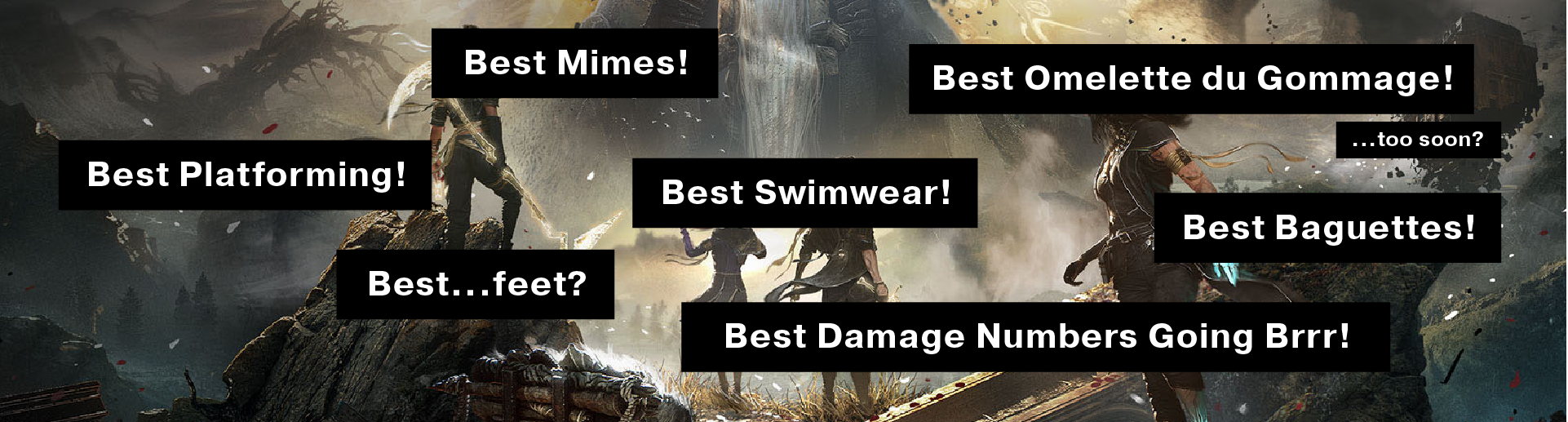 Best Baguettes  Best Mimes  Best Platforming  Best Swimwear  Best Feet  Best Damage Numbers Go Brrrrrr  Best Omelette Du Gommage