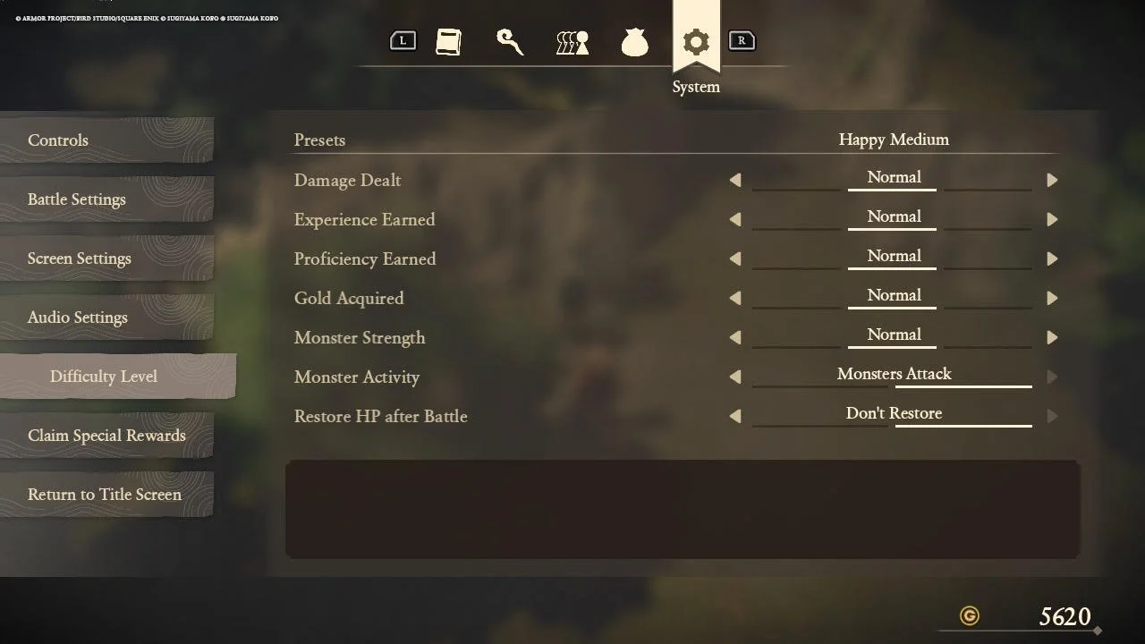 Customizable difficulty options in Dragon Quest VII Reimagined
