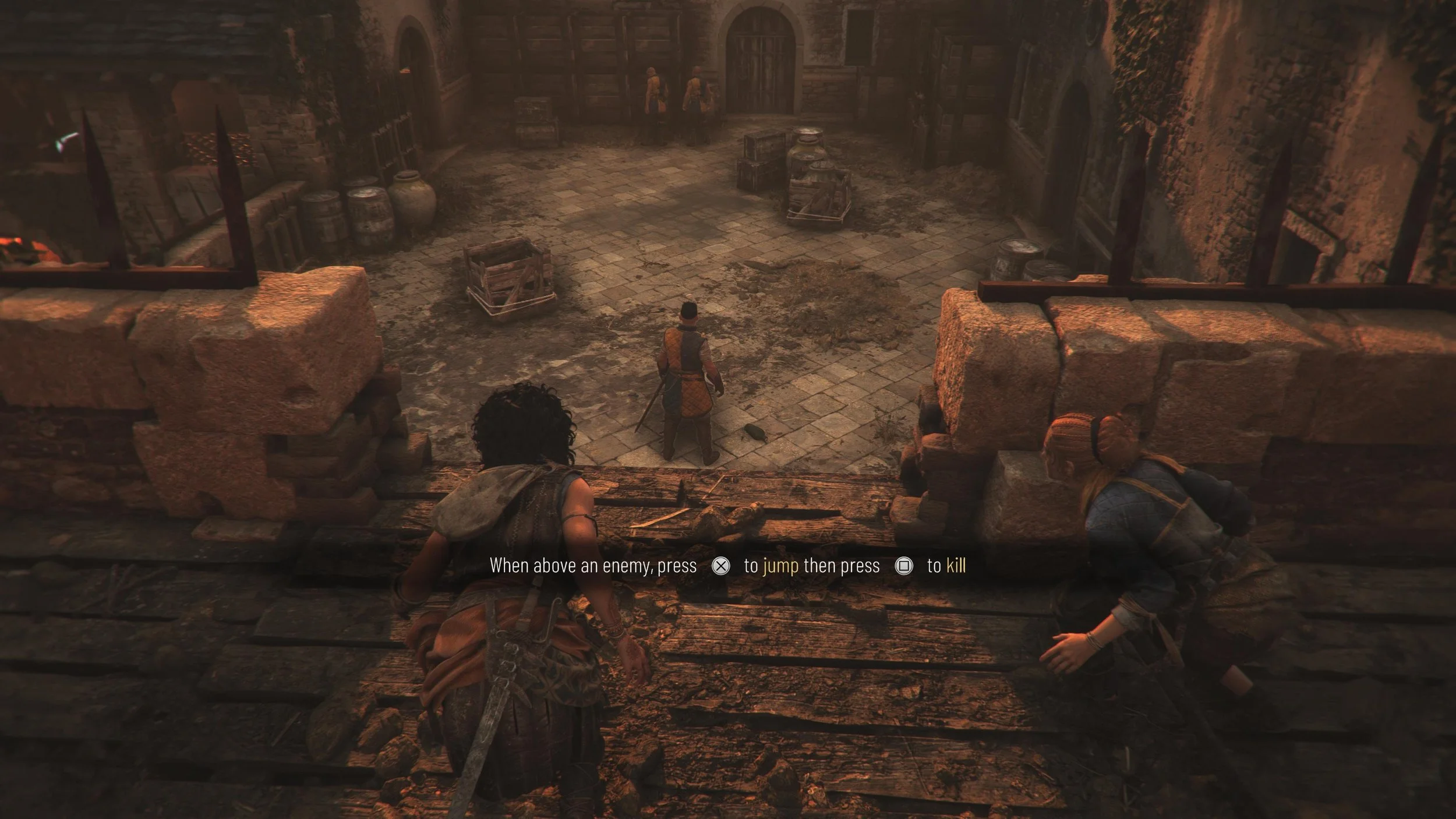 Resonance: A Plague Tale Legacy's tutorial for starting an encounter with an attack from above
