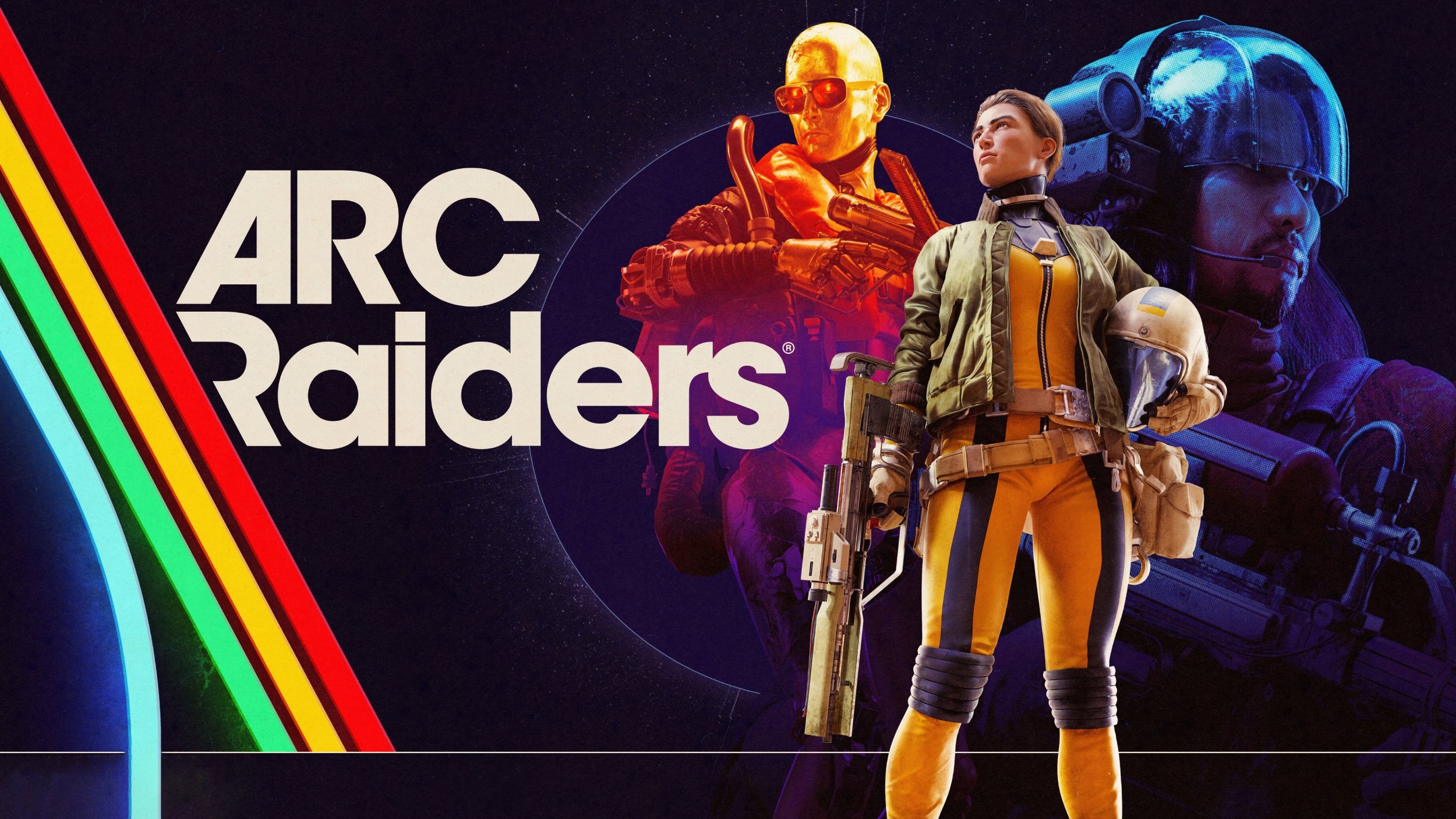 Key art for the game Arc Raiders showing the logo and characters