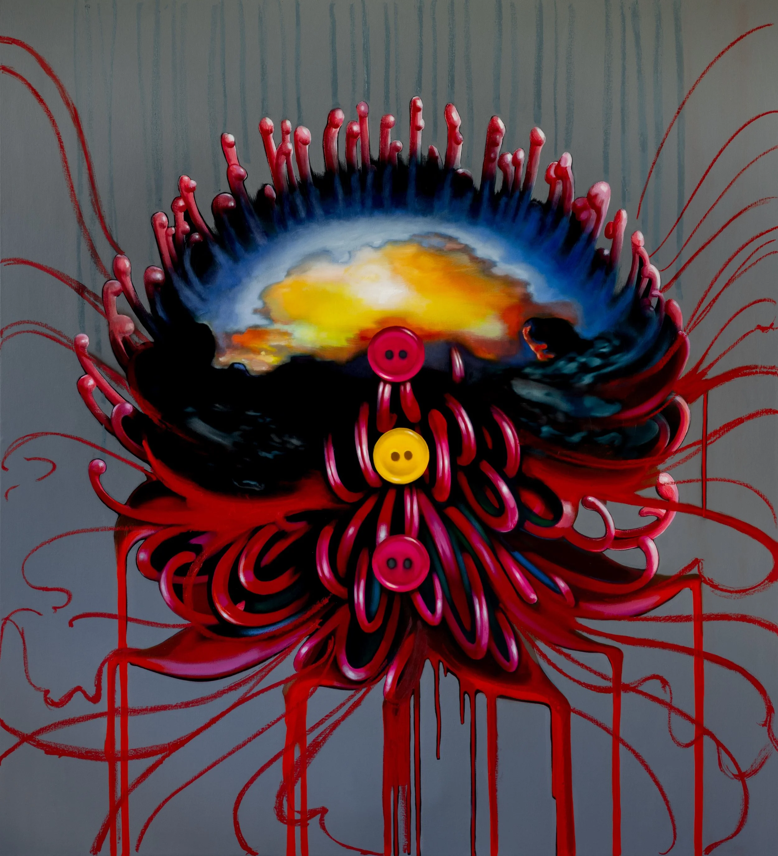 Meat Suit. Oil and acrylic on canvas. 168cm x 153cm