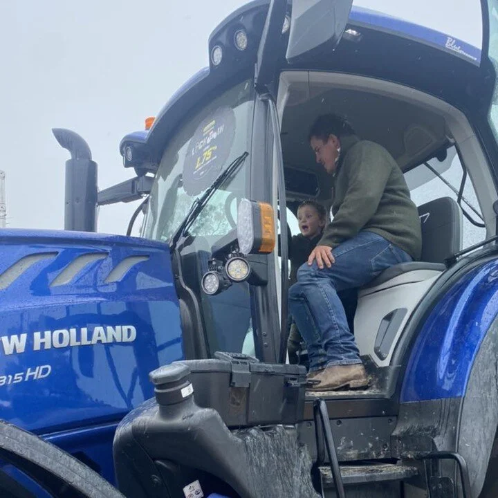 Today we went to Henty Field Day. 
A fantastic day out with highlights being the kids play equipment at Hutcheon &amp; Pearce, sitting in a NEW Newholland tractor (check Jacks face), and watching Pip in the dog trials.