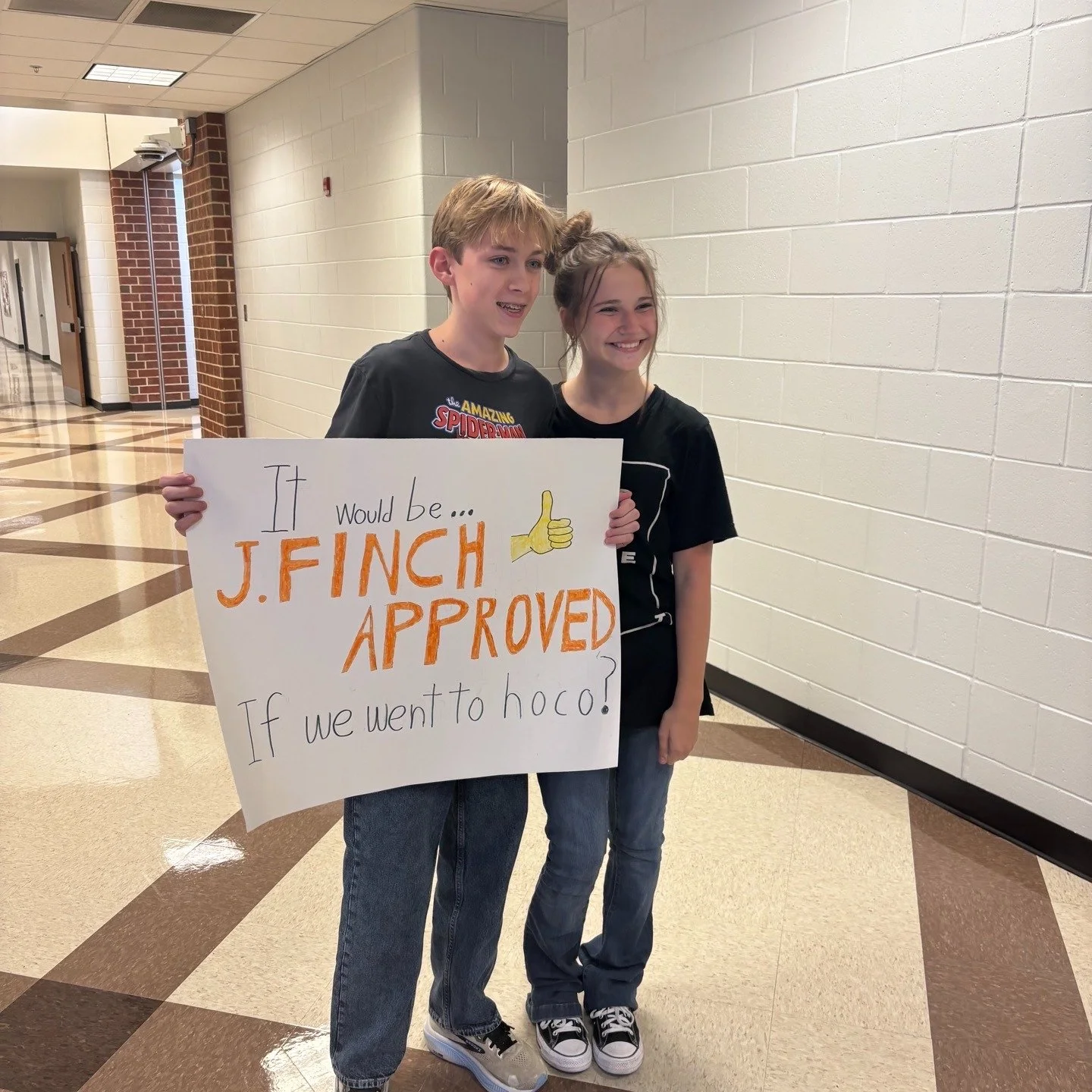 You guys! Our J. Finch asked our Sally Perks to HOCO, and she said, &ldquo;Yes! I go to this school!&rdquo; 💛😂
J. FINCH APPROVED. 👍