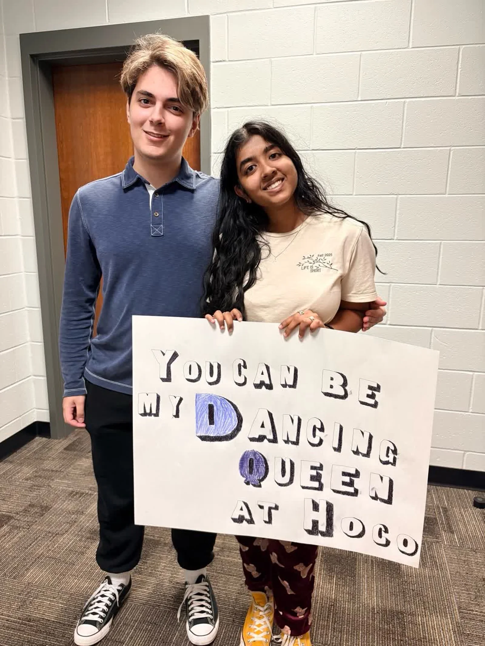 You guys! Make it FOUR rehearsal HOCO proposals! This time our seniors Ryan and Anishka are throwing it back to Mamma Mia! He found his dancing queen! 🥹 💃🕺🏻