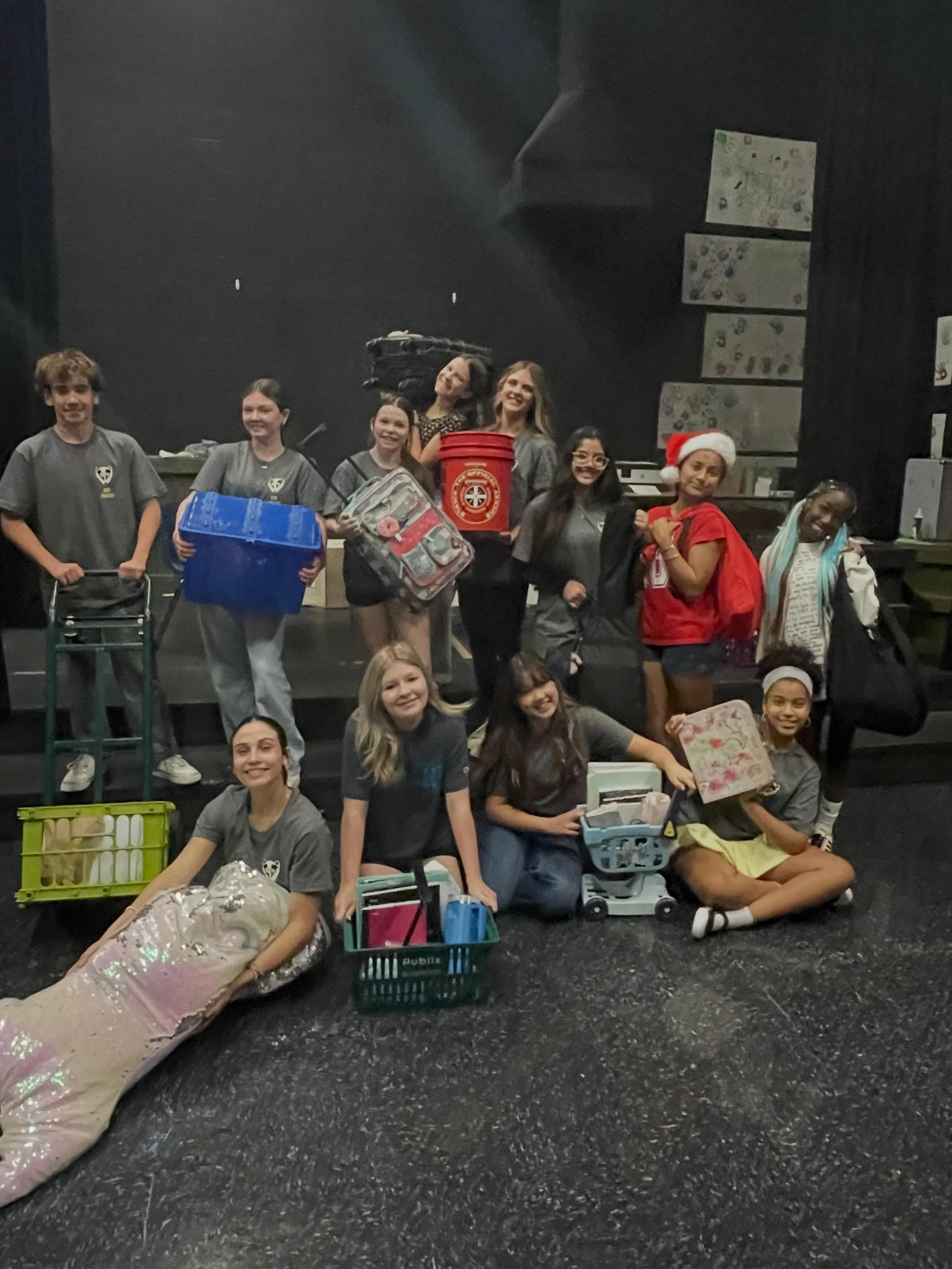 Third period&rsquo;s Acting II class really showed up for &ldquo;anything but a backpack&rdquo; for spirit week today! @jchs_studentcouncil