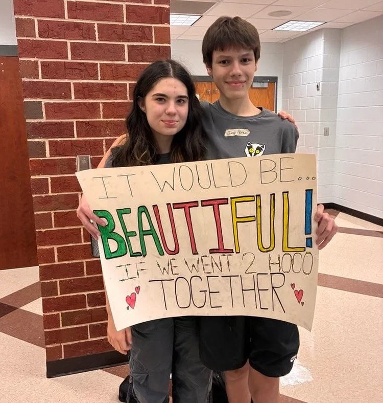 You guys! Homecoming might be postponed, but that didn&rsquo;t stop Ian from asking Sara to be his date! - making it FIVE REHEARSAL HOCO proposals. BEAUTIFUL!