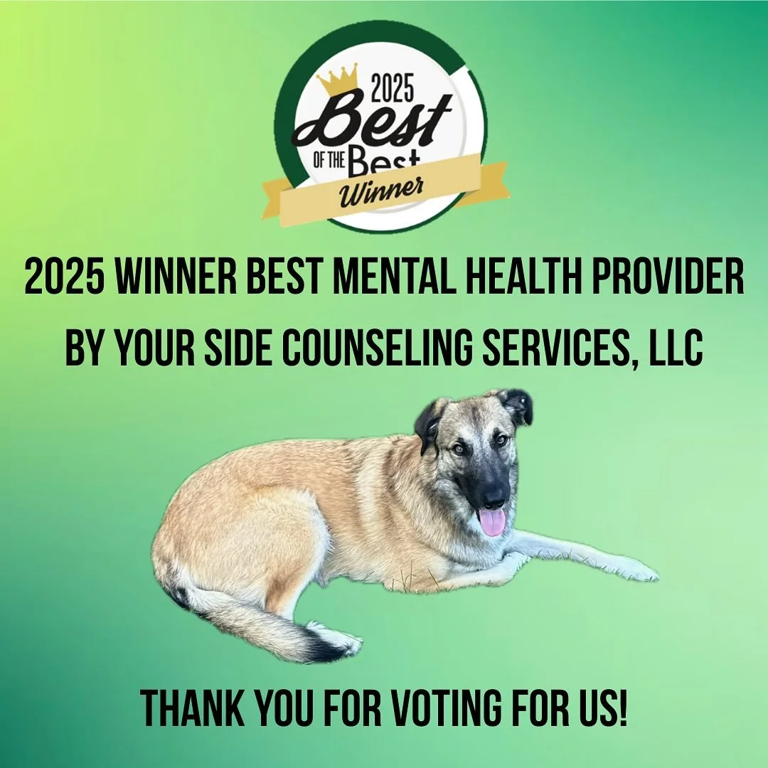 Thank you everyone for voting!! Find out more about @byyoursidecounselingservices at www.byyoursidecounselingservices.com