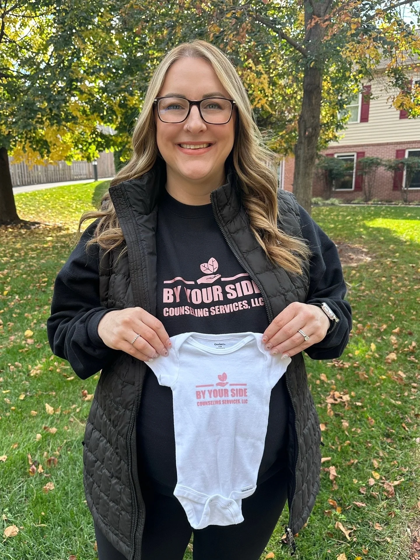 Happy first day of maternity leave, to our Co-Owner and therapist, Ashley! Sending all of our well wishes to Ashley and her family during this special time. And we are so excited to welcome another baby girl to the by your side family! π©·