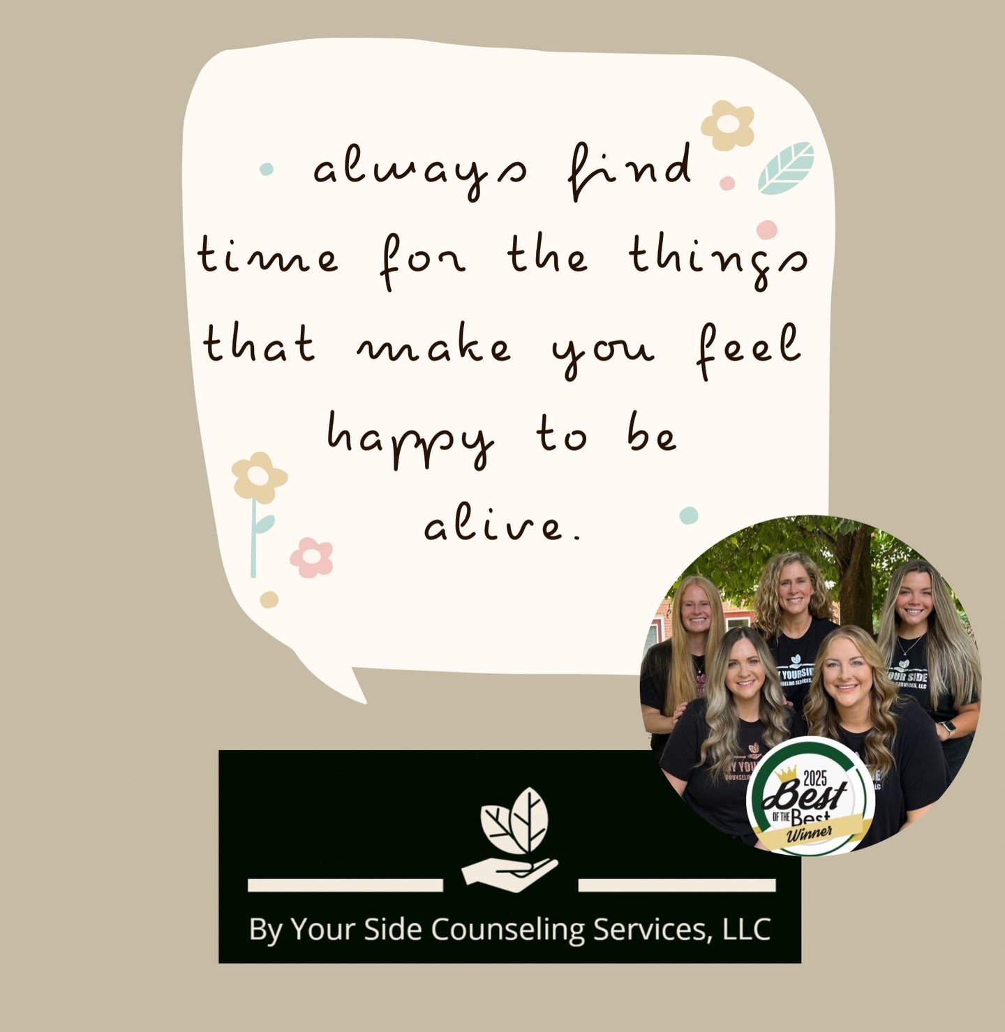 Happy Friday! What makes you feel happy and look forward to the next day, big or small?! 

https://www.byyoursidecounselingservices.com
