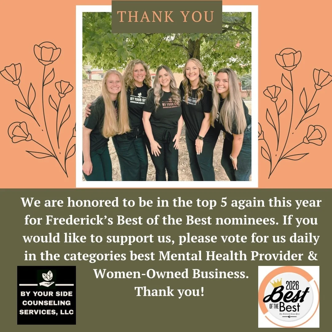 By Your Side opened in March of 2023 to clients. 3.5 years later, we are on our third year of being part of Frederick&rsquo;s Best of the Best. And though we realize this isn&rsquo;t a measure of success, it makes us feel honored to be seen by our fr