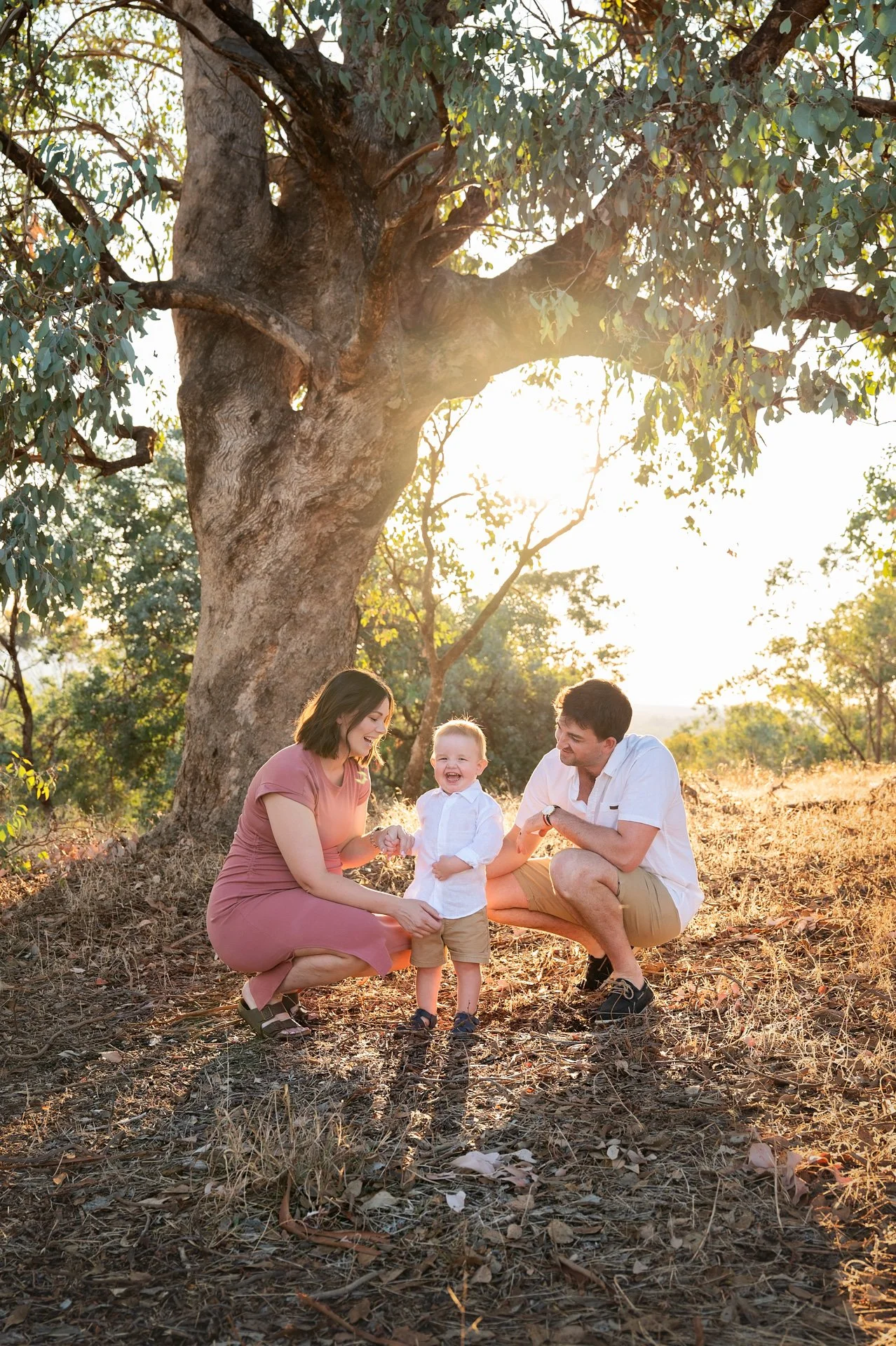Family Portrait amongst Albury hillside