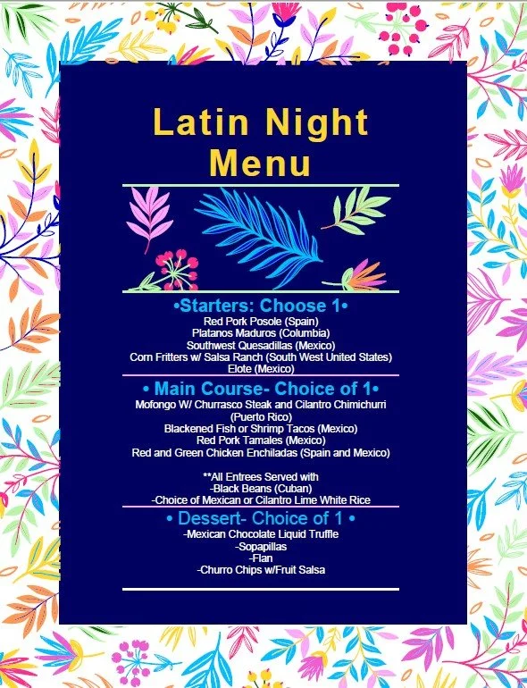 Latin Night Private Chef Experience