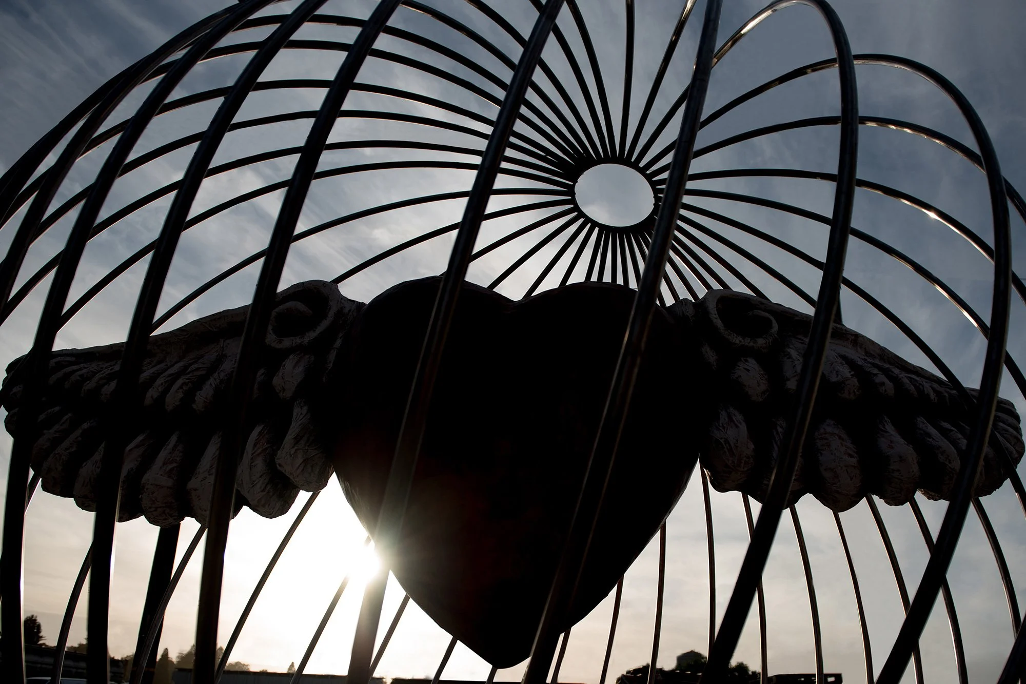 Spellbound, a caged winged heart