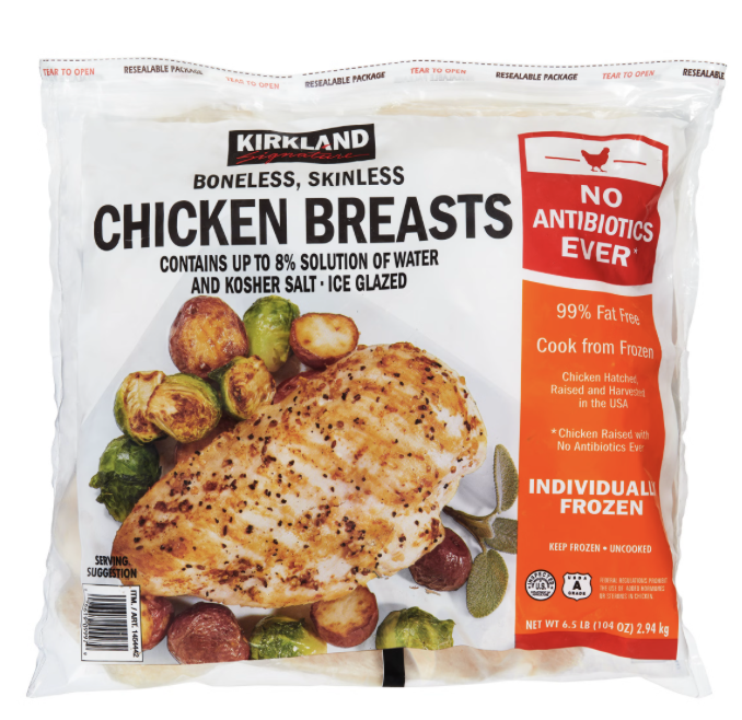 Boneless skinless chicken breast 6.5lbs
