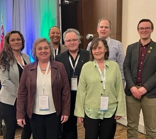 Evan Krosney and the Seven Oaks School Board at a school trustee conference