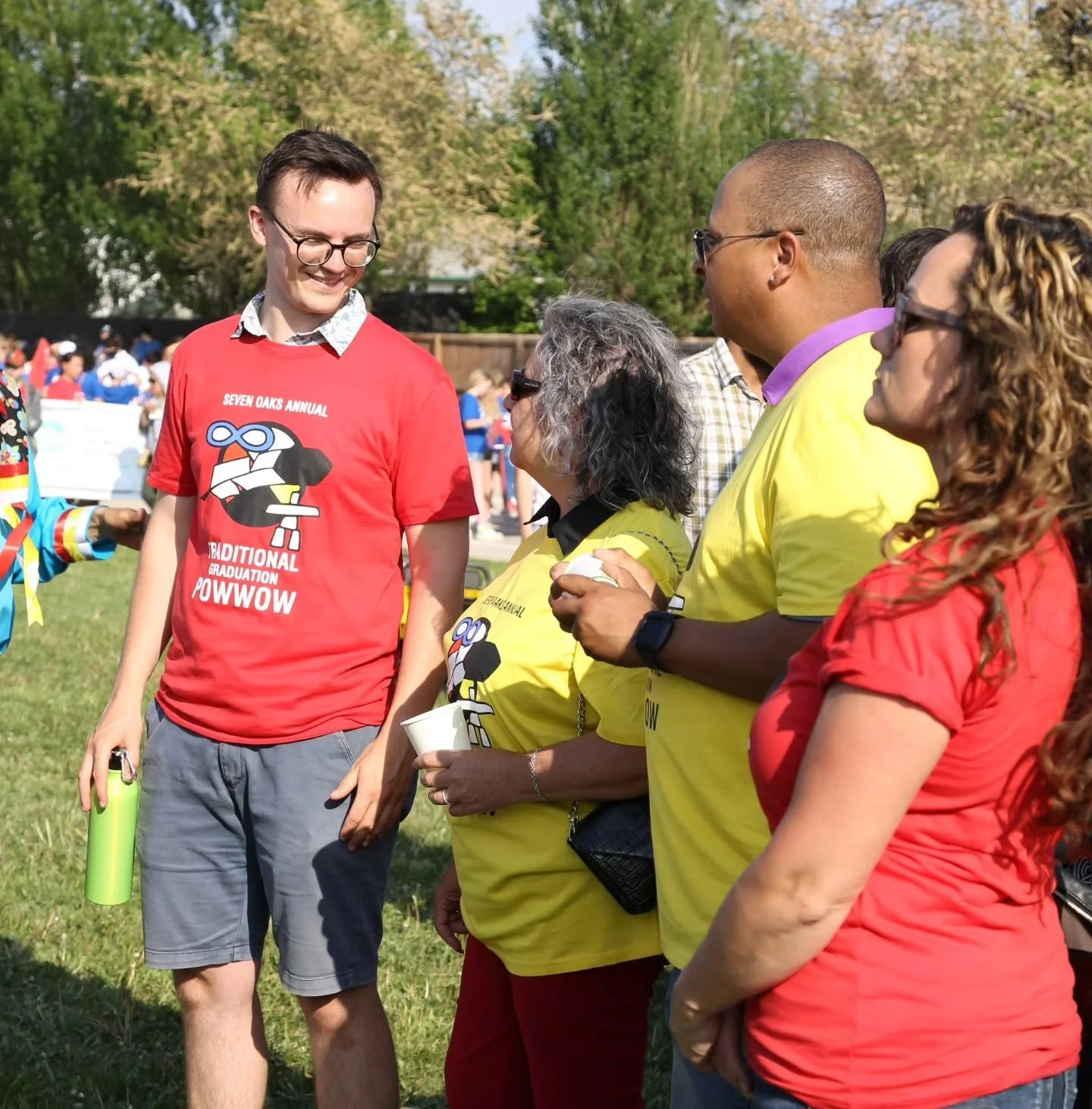Evan Krosney at the Seven Oaks annual divisional graduation pow-wow