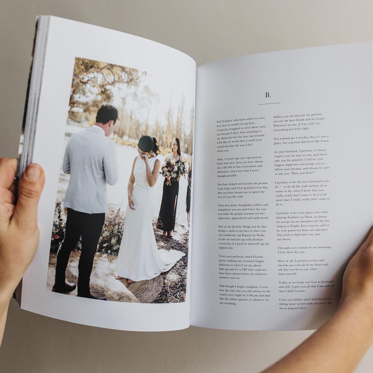 TIP: add your vows to Your Wedding Magazine. That way your loved one can never forget the promises they made you. Even if it&rsquo;s that they promised to put you on their shoulders for the last song at concerts, forever 😂 Your Wedding Magazines, av