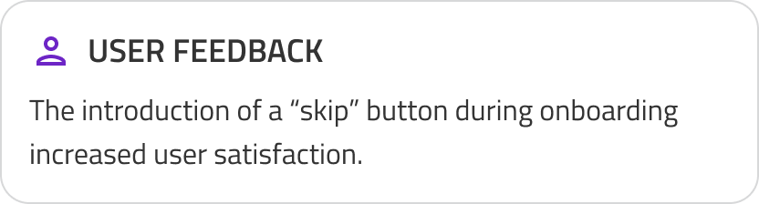 User feedback 2