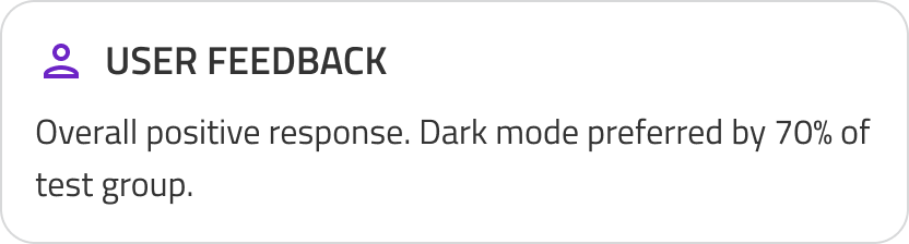 User feedback 3