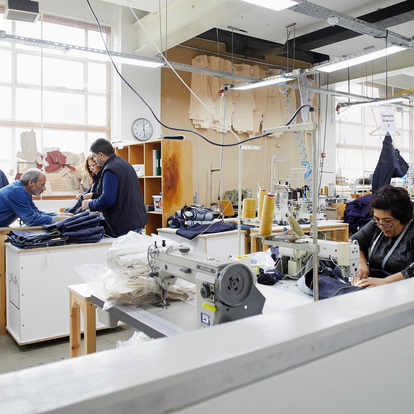 A photo by @carmelkingphoto from the book &lsquo;Made in London&rsquo; that me and her authored. It shows the workroom at Walthamstow based Blackhorse Lane Atelier; producer of denim garments since 2015. Their twenty-two-strong team send out 10,000 p