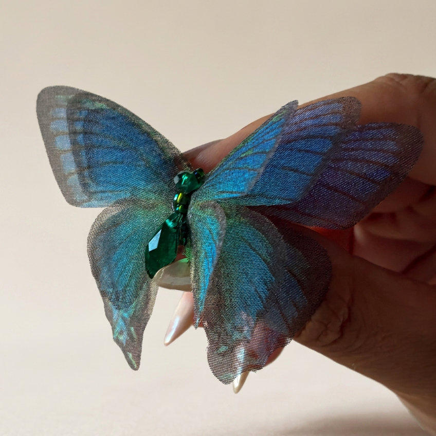 Blue Butterfly Veil Accessory
