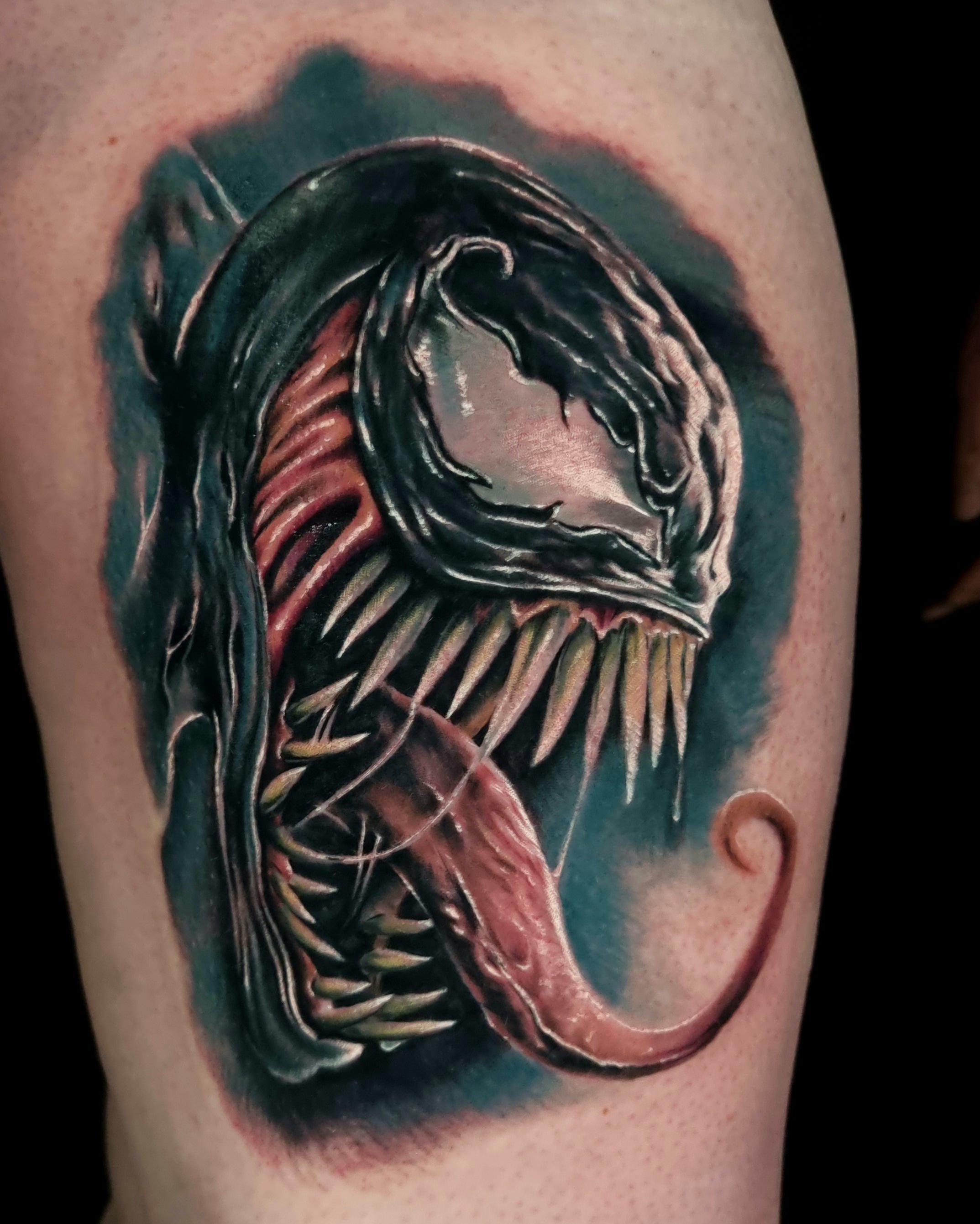 Venom tattoo done by... - Lucky Gal Tattoo and Piercing | Facebook