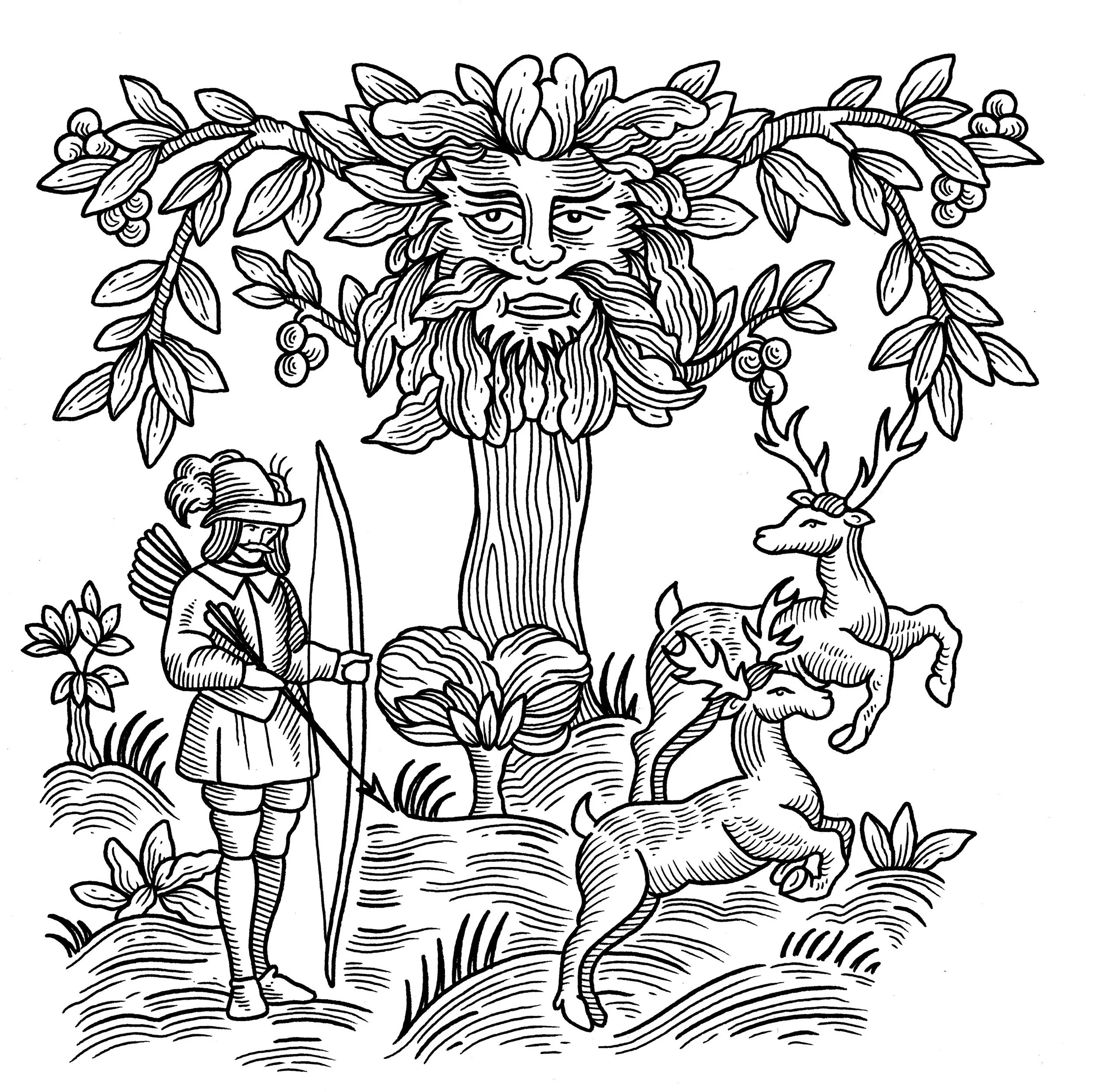 *EP ARTWORK REVEAL*

I am so stoked to show you the wonderful woodcut-style artwork created for our forthcoming EP by the wonderful @yallerybrowntattoo. The image really captures the title track which is Under the Greenwood Tree from Shakespeare&rsqu