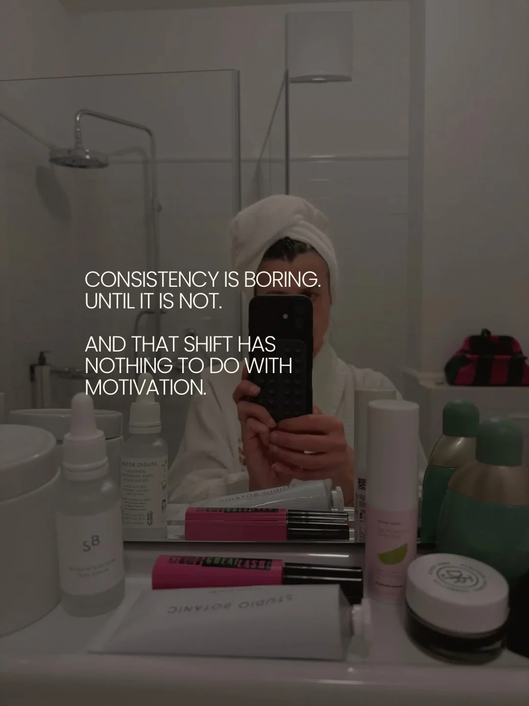 Consistency is not a motivation problem. It is an identity problem. Once you decide who you are, showing up becomes non-negotiable. And motivation? It shows up too. As the reward. 

Your go-to home workouts &rarr; link in bio.