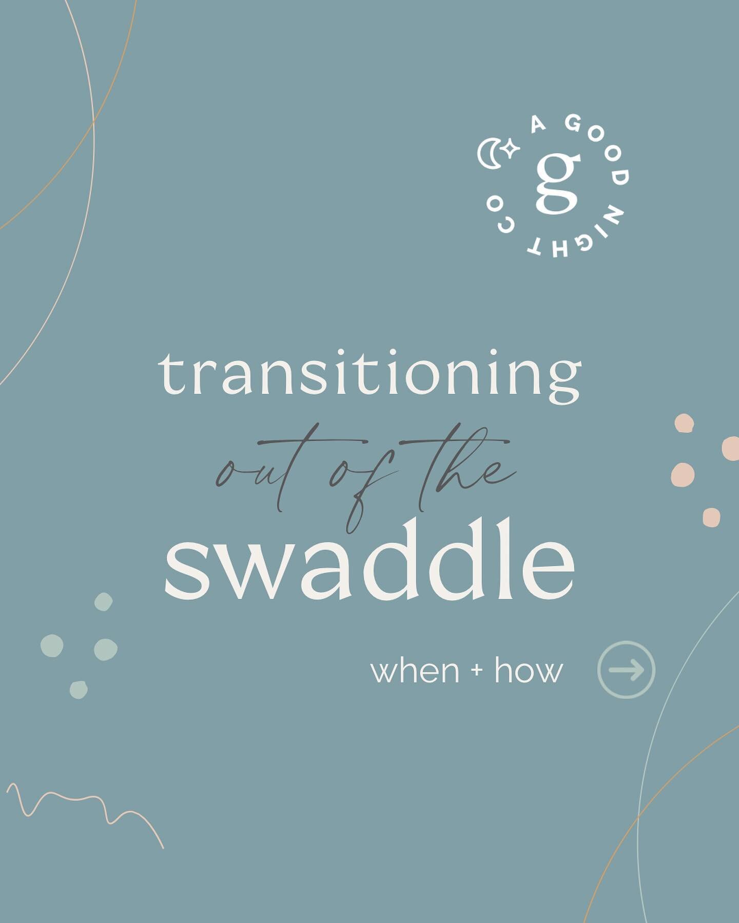 Losing the swaddle can be a super tough transition!

The official recommendation per the Govt. of Canada and the AAP, is to stop swaddling at the first signs of rolling.

More on when &amp; how to stop in the slides!

Swaddling is a personal choice f