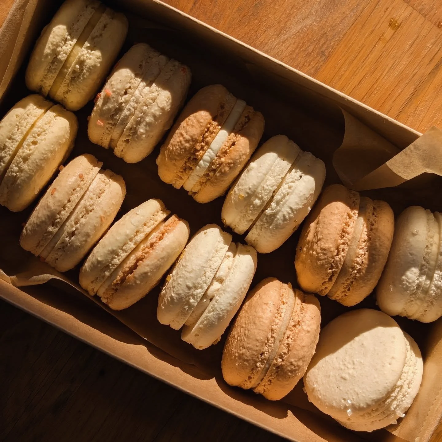 Pretty little babies. When I help you guys at the shop and fill a box of macarons for you, I get this warm feeling in my heart. They were one of the first things I brought to Appleton, and they are still going strong as top two, along with cakes, bes