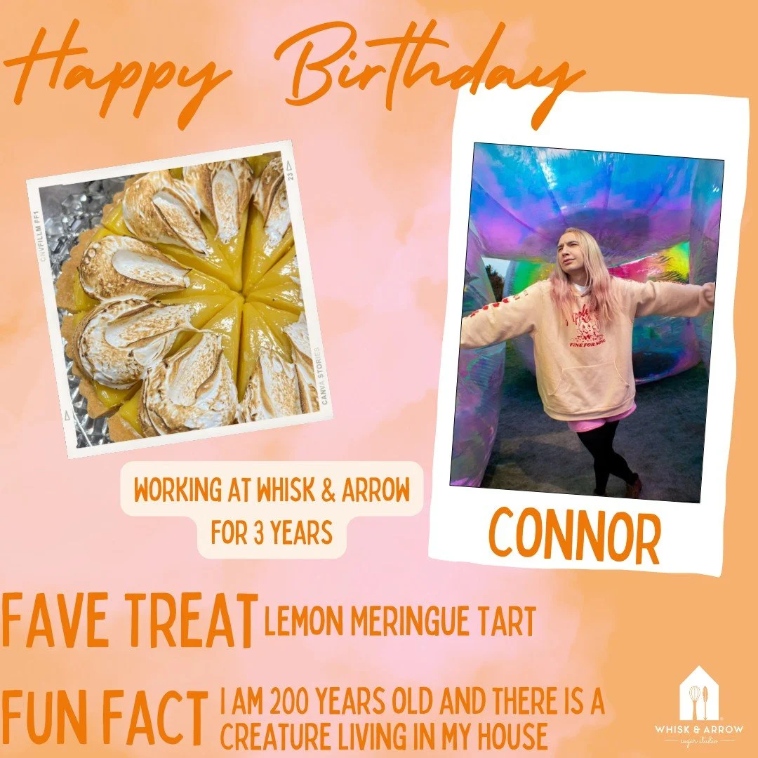 Everyone join me in wishing Connor a Happy Birthday! If you've ever been to Whisk, you've probably met Connor, he's always so friendly and willing to help with anything. 🧡
.
#whiskandarrow #birthday