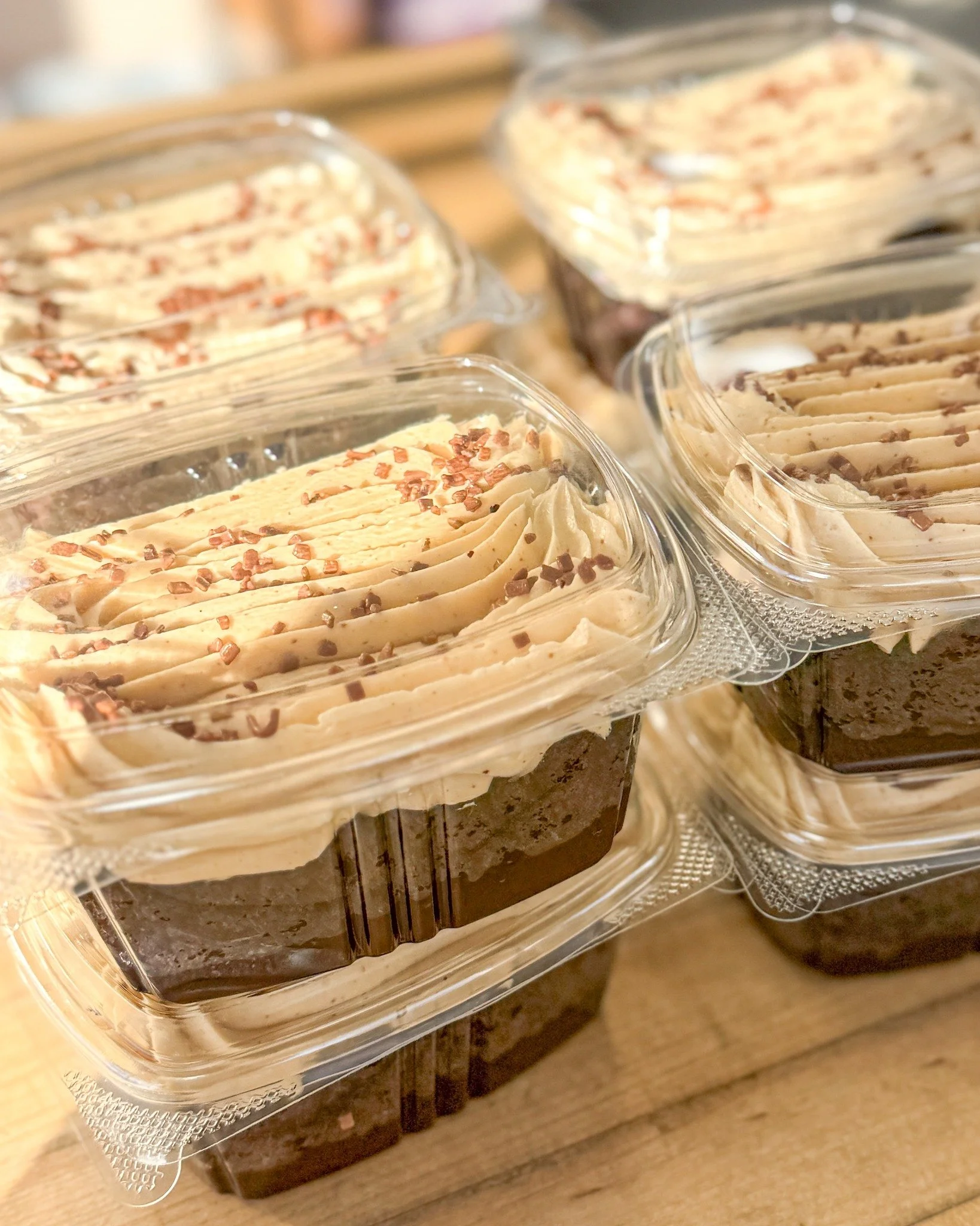 Peanut butter &amp; chocolate?! Say less. More Cake Boxes are being put out soon. These are literally the perfect thing to keep in your freezer. Just take it out of the freezer and let it come to room temperature before enjoying. Anything leftover ca